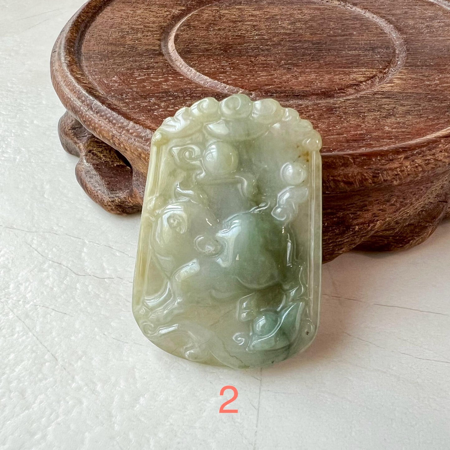 Prosperity Pig Jade Pendant, Jadeite Jade Pig Boar, Chinese Zodiac Carved Pendant Necklace, LJ-1221-1725166880