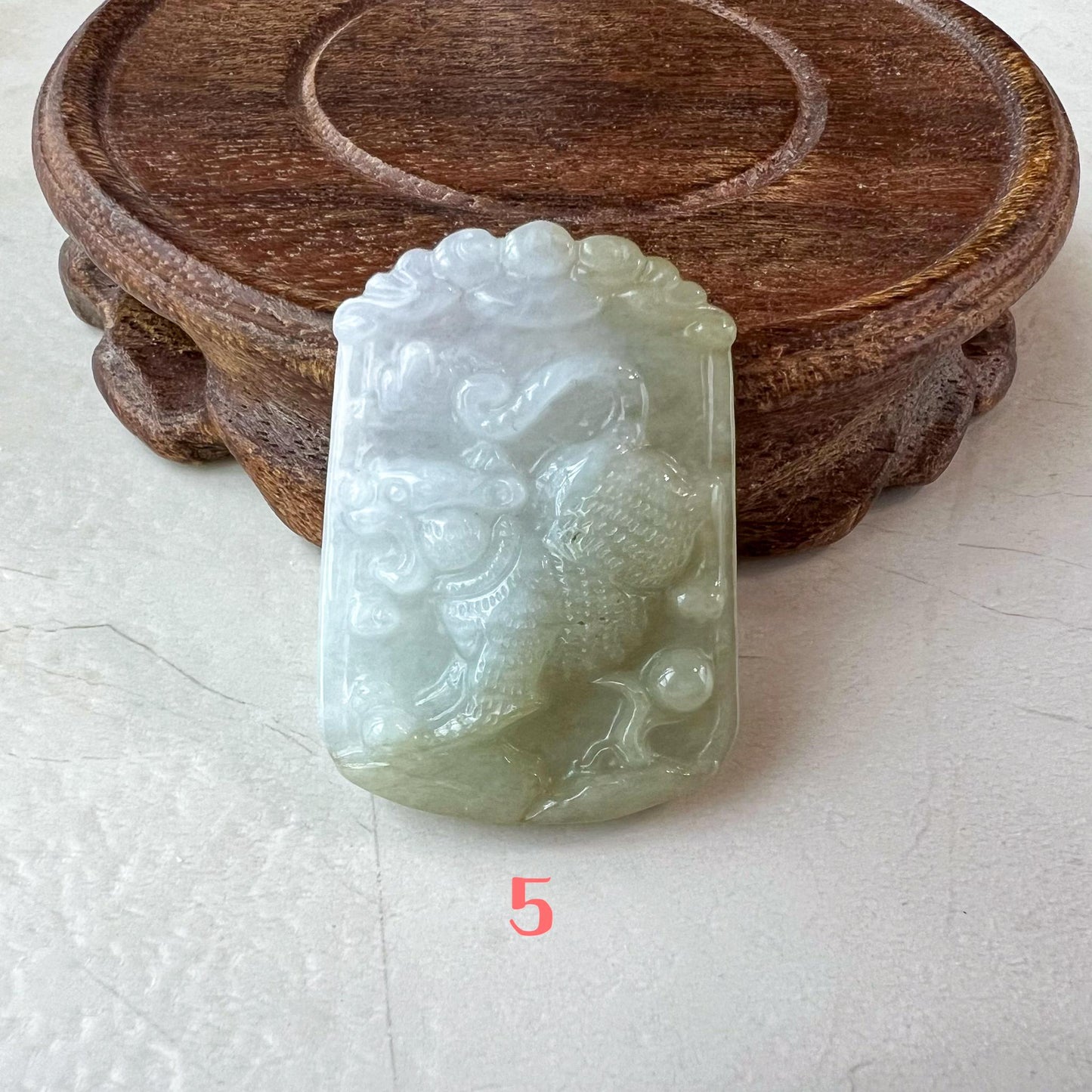 Cloudstrider Tiger Jade Pendant, Jadeite Jade Tiger Chinese Zodiac Carved Pendant Necklace, LJ-1221-1725213862