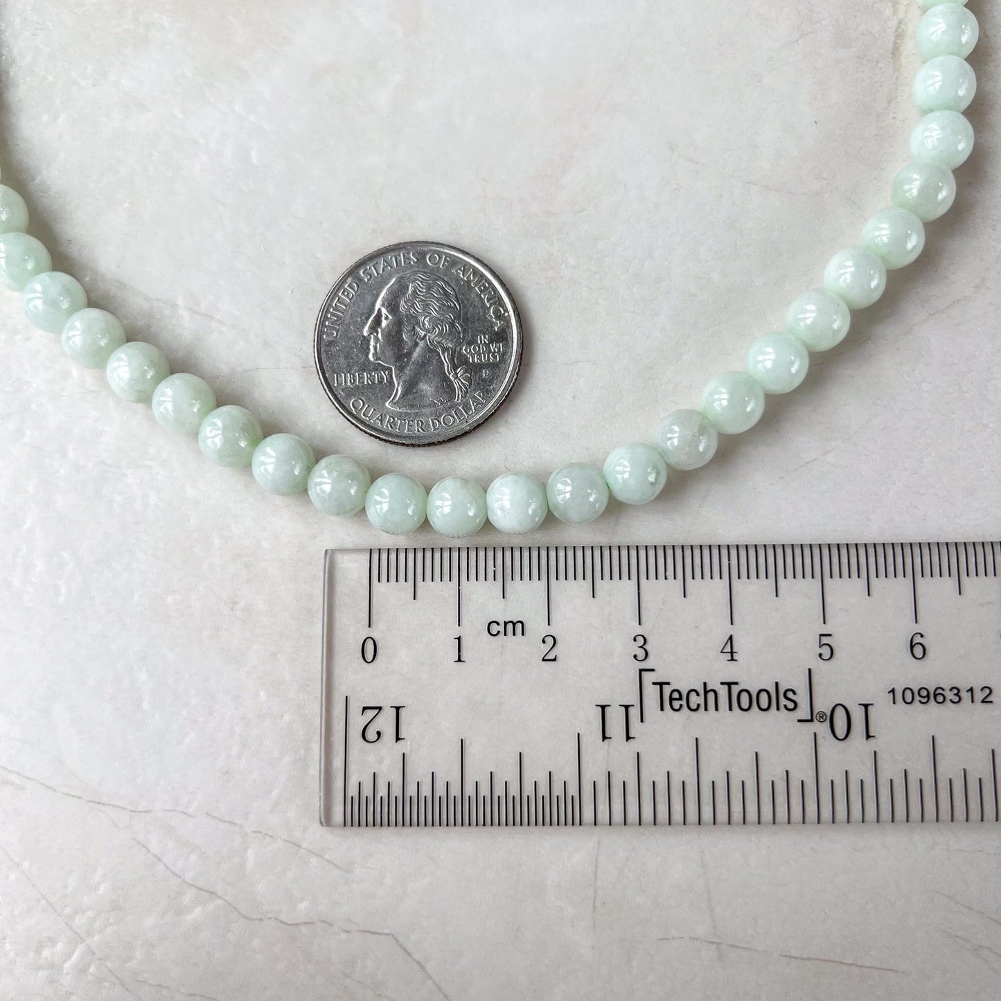 7.0 mm 108 Light Green Jadeite Jade Mala Prayer Beads Bracelet Necklace, LIL-0424-1727563655