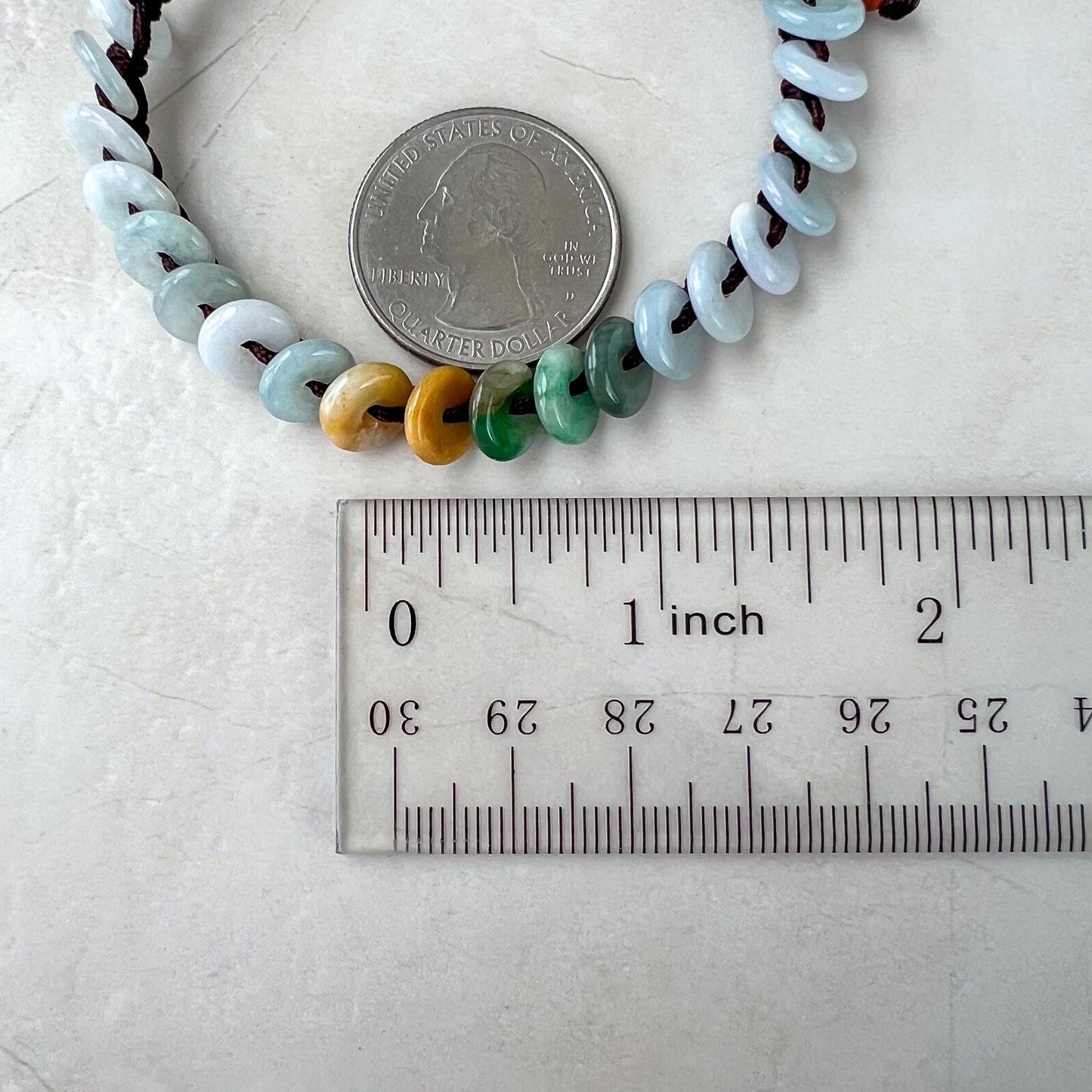 Harmony Disc Jade Bracelet, Jadeite Jade Bracelet, YW-0110-1728962523