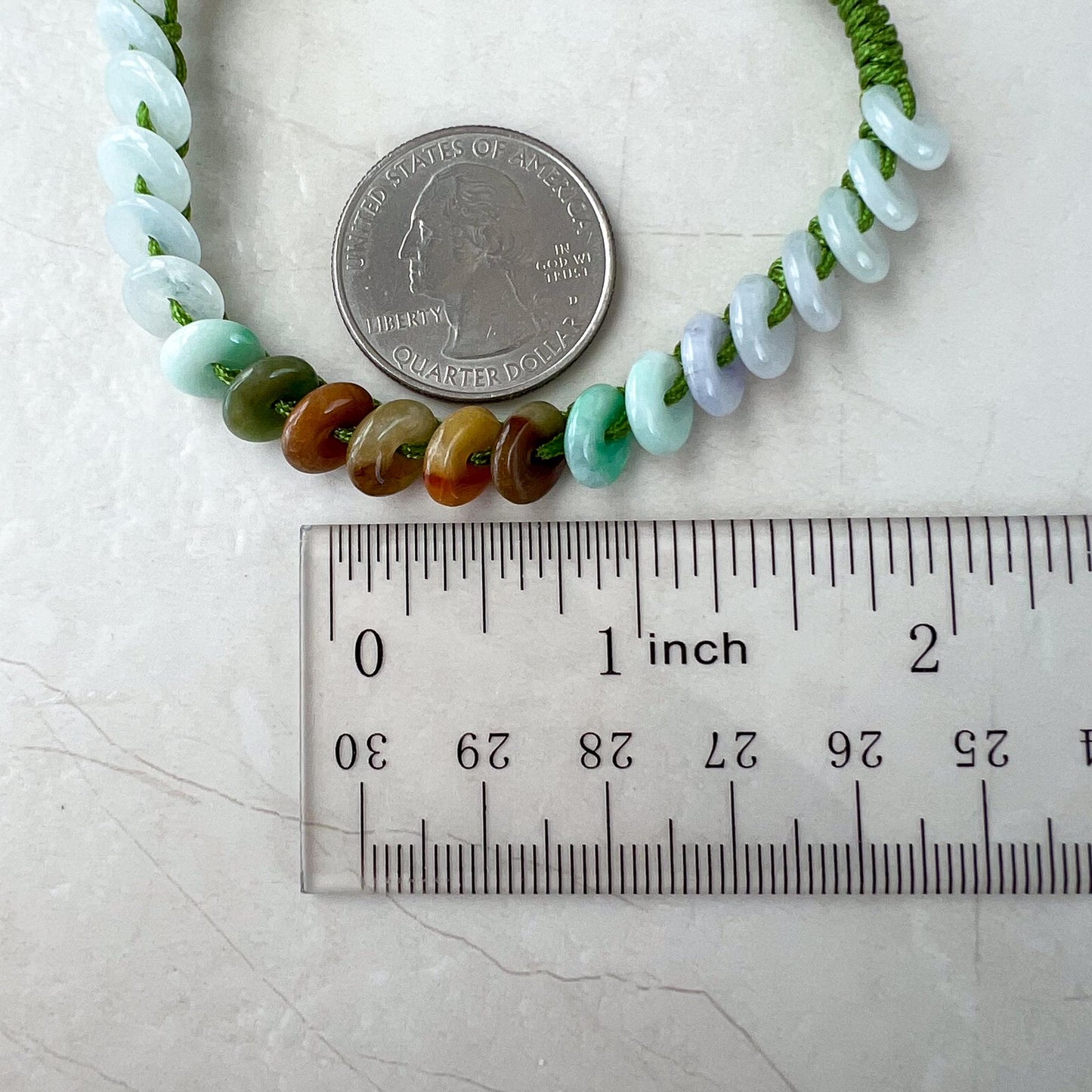 Harmony Disc Jade Bracelet, Jadeite Jade Bracelet, YW-0110-1728962523