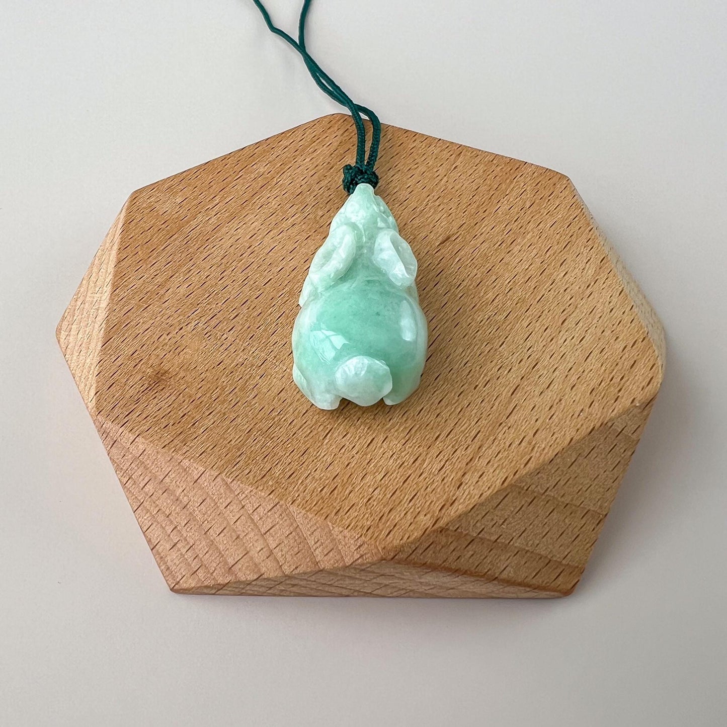 Rabbit Jade Pendant, Hand Carved Jadeite Jade Pendant, YGR-0223-1736025303