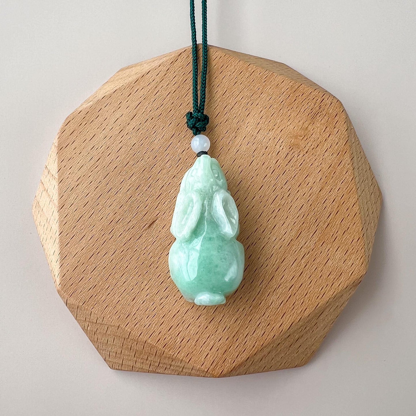 Rabbit Jade Pendant, Hand Carved Jadeite Jade Pendant, YGR-0223-1736025303