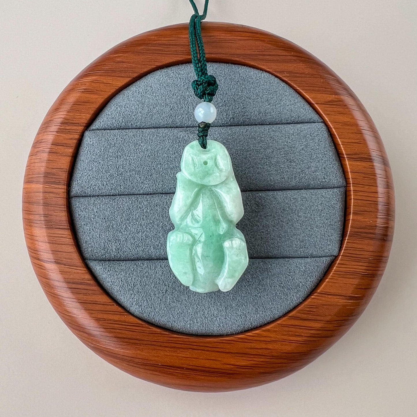 Rabbit Jade Pendant, Hand Carved Jadeite Jade Pendant, YGR-0223-1736025303