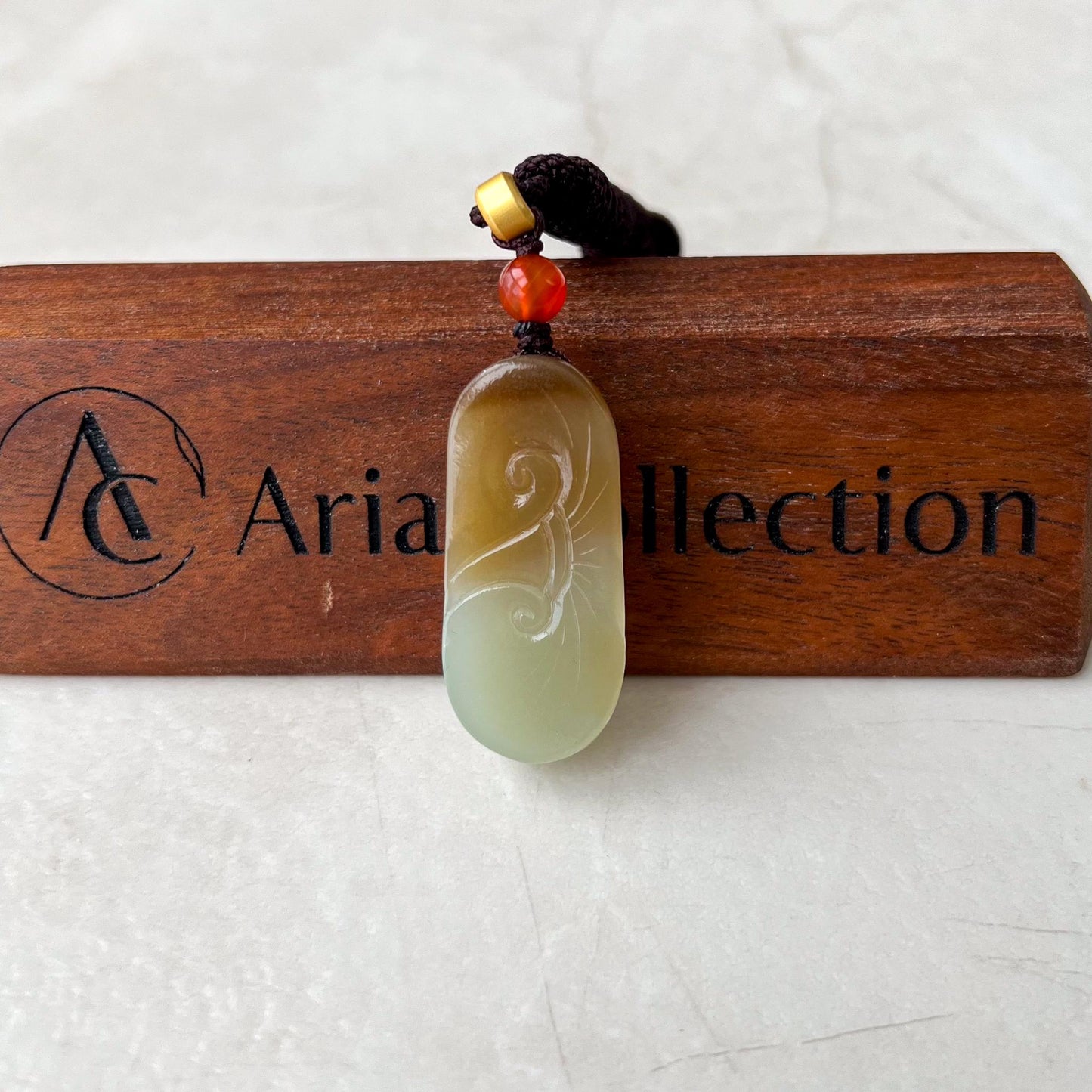 Yellow Nephrite Jade Cicada Hand Carved Pendant, ZXG-0924-1734813417