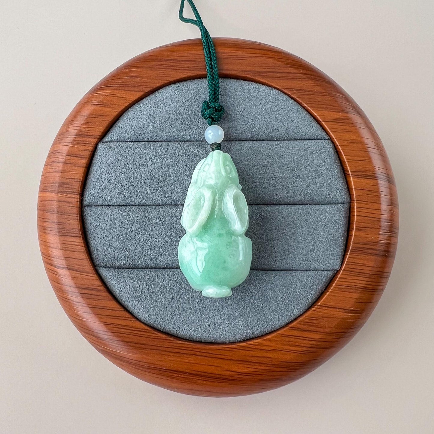 Rabbit Jade Pendant, Hand Carved Jadeite Jade Pendant, YGR-0223-1736025303