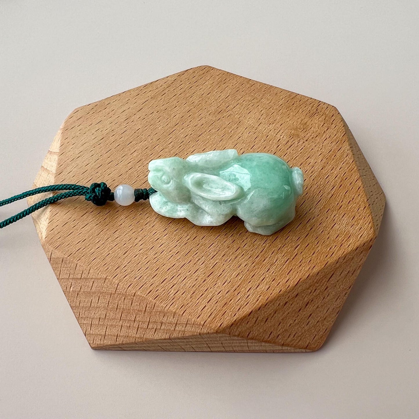 Rabbit Jade Pendant, Hand Carved Jadeite Jade Pendant, YGR-0223-1736025303