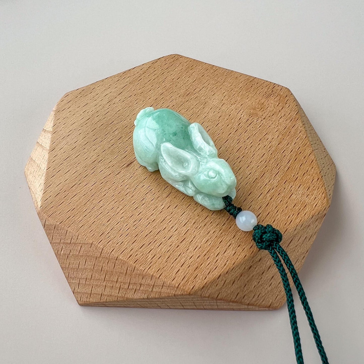 Rabbit Jade Pendant, Hand Carved Jadeite Jade Pendant, YGR-0223-1736025303