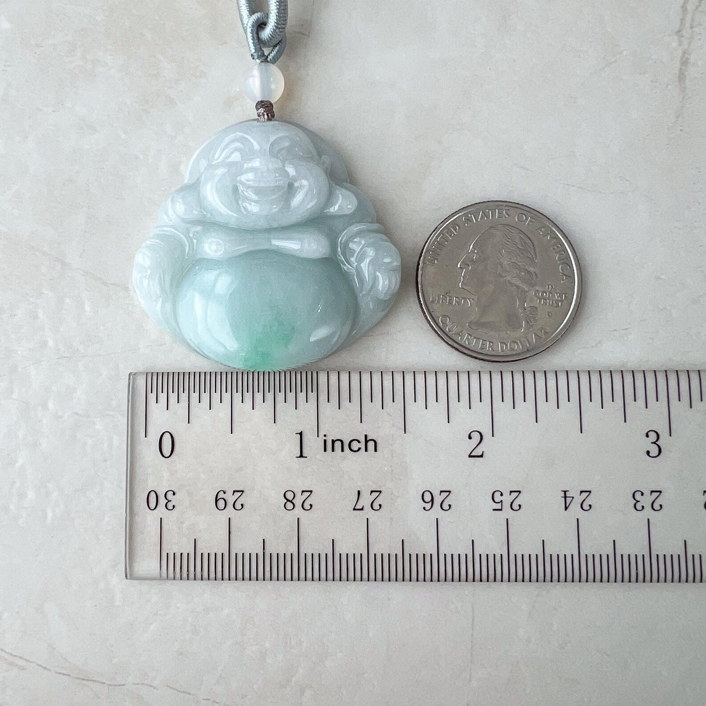 Happy Buddha Jade Pendant, Laughing Buddha, Budai, Jadeite Jade Carved Pendant, YGR-0223-1738906832