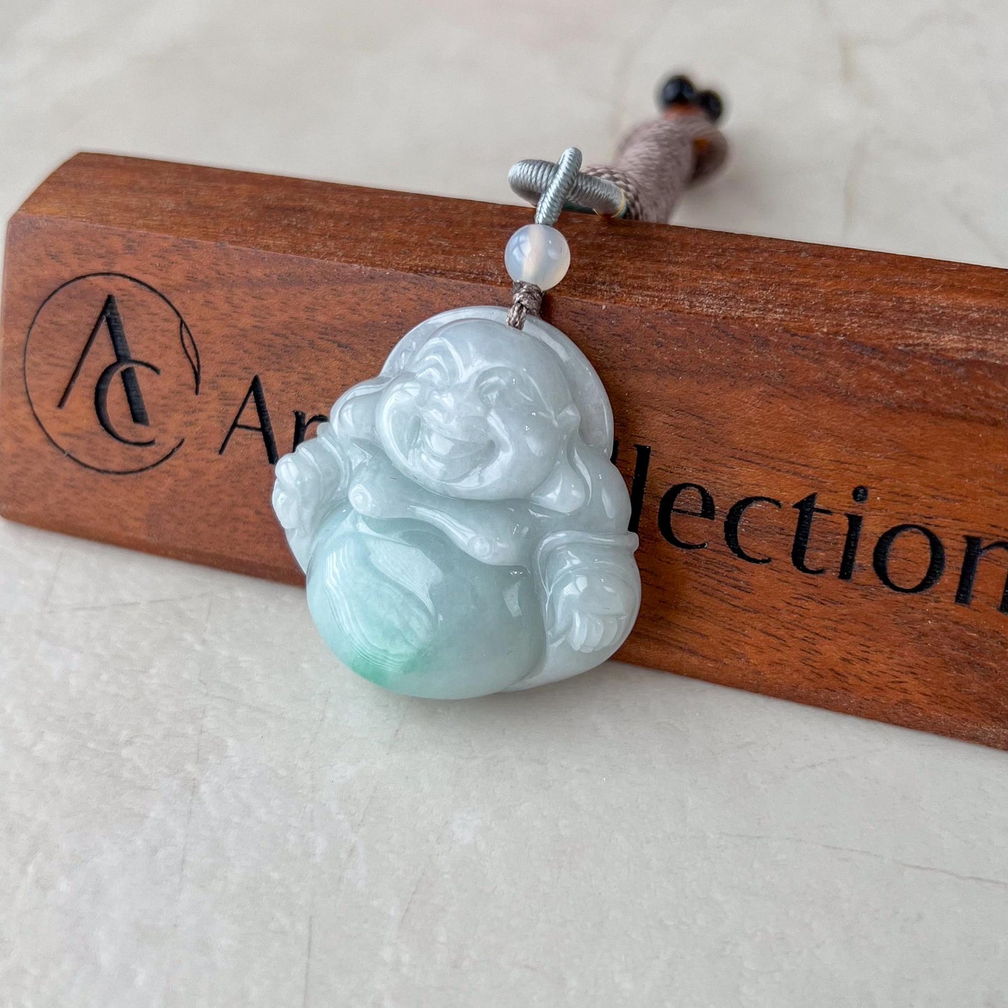 Happy Buddha Jade Pendant, Laughing Buddha, Budai, Jadeite Jade Carved Pendant, YGR-0223-1738906832