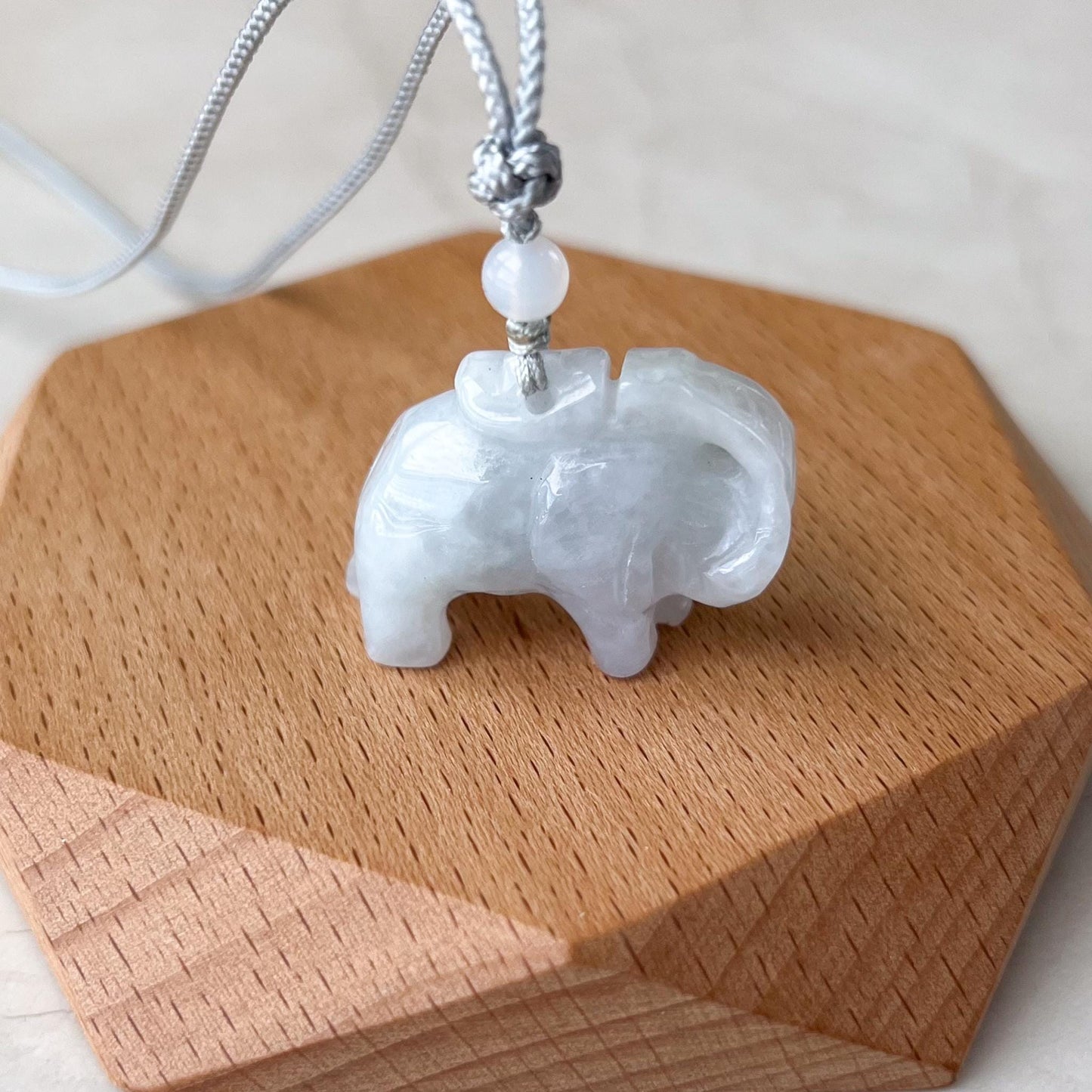 Jadeite Jade Elephant Hand Carved Necklace, XY-0223-1746482658