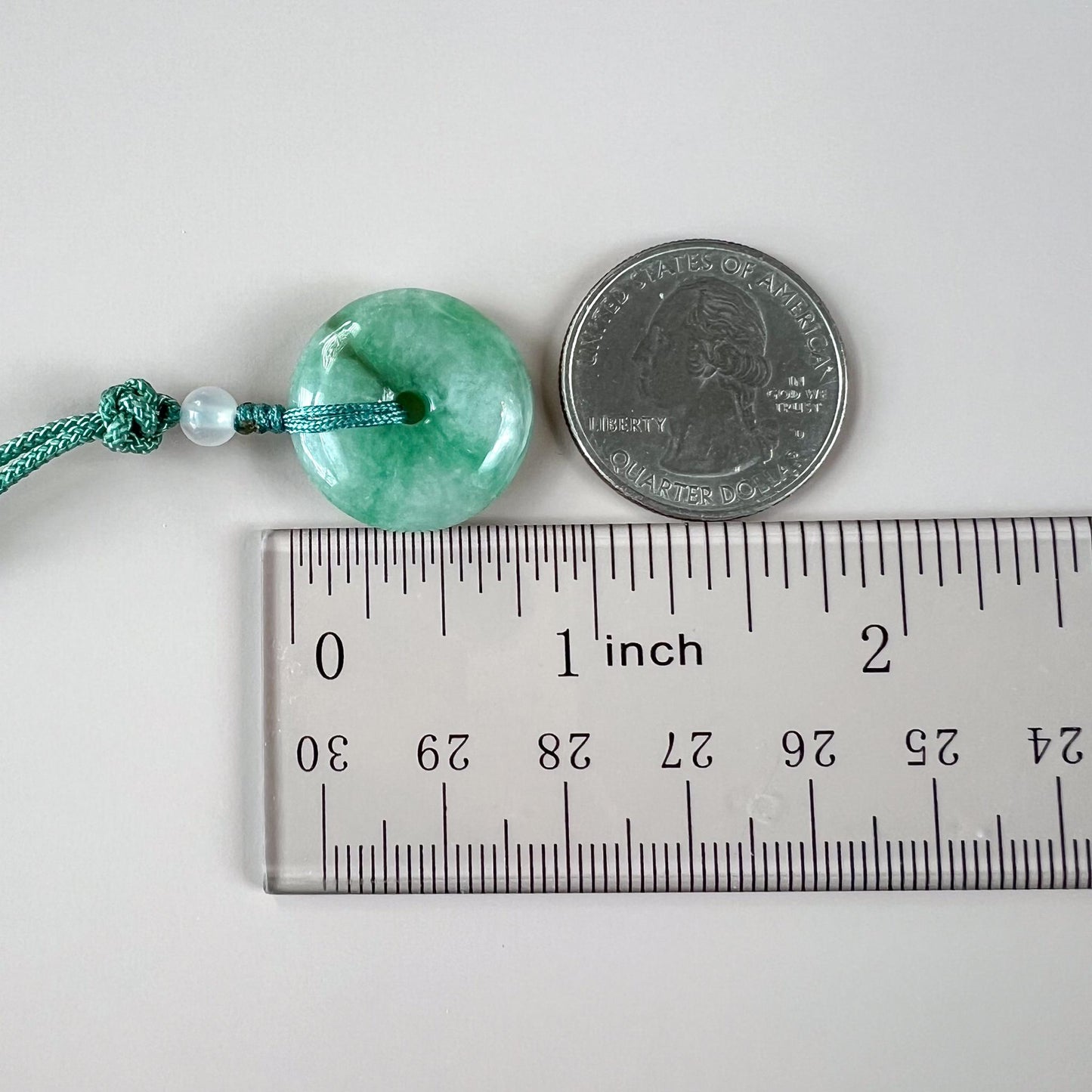 Jade Serenity Peace Pendant, Jadeite Jade Donut Circle Pendant, Peace Buckle Ping An Kou, 平安扣, QY-0721-1753202967