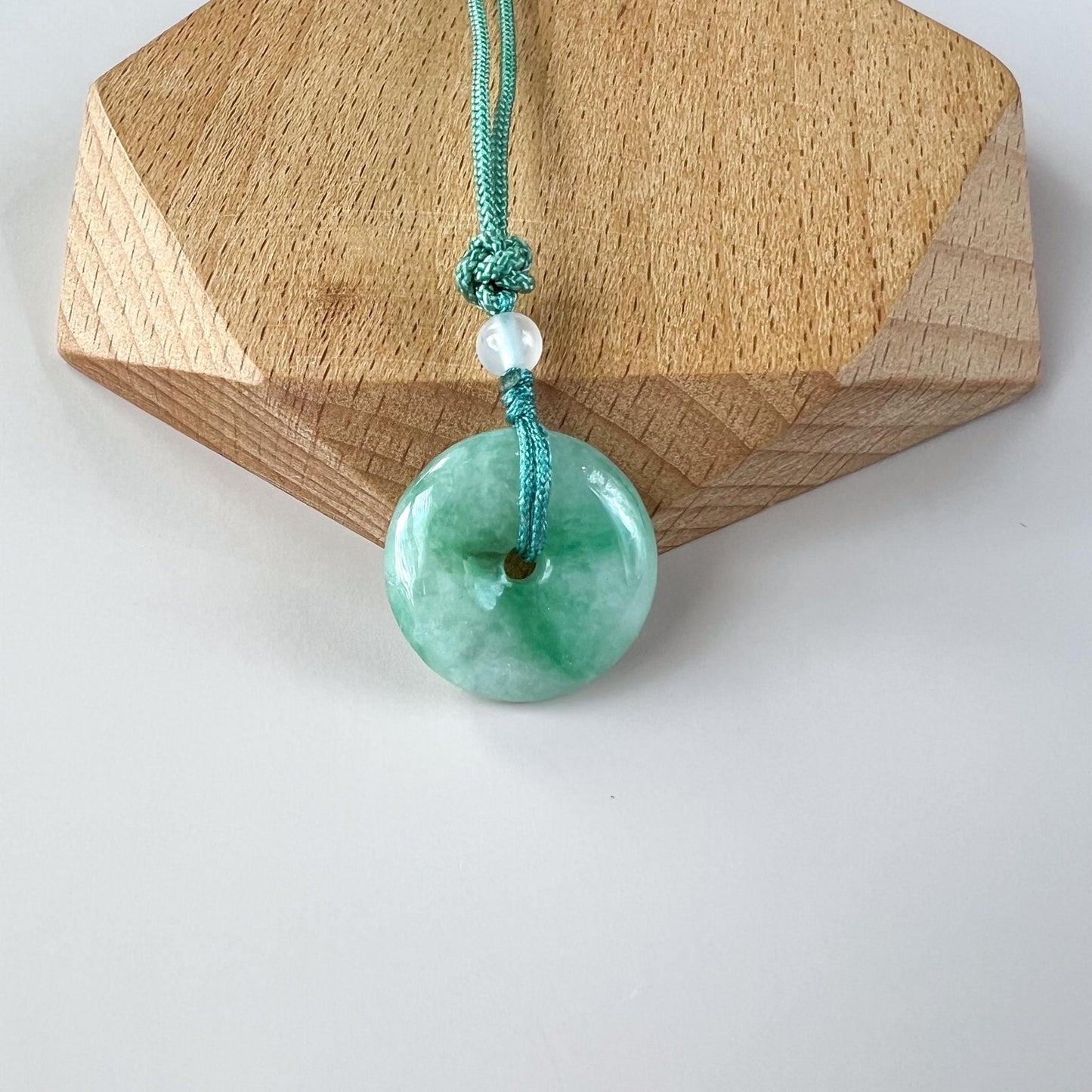 Jade Serenity Peace Pendant, Jadeite Jade Donut Circle Pendant, Peace Buckle Ping An Kou, 平安扣, QY-0721-1753202967