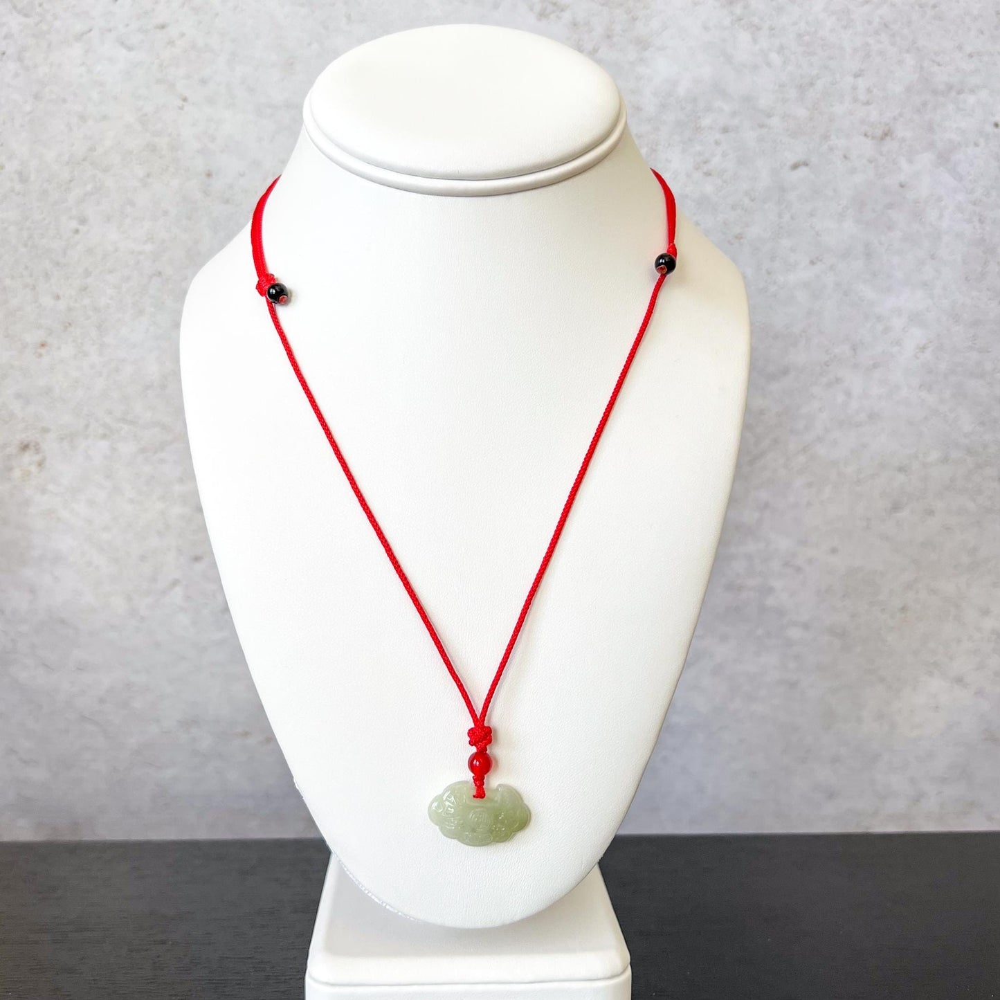 Mini Longevity Lock Pendant, 长命锁, Light Green Jadeite Jade Hand Carved, FSX-0822-185530