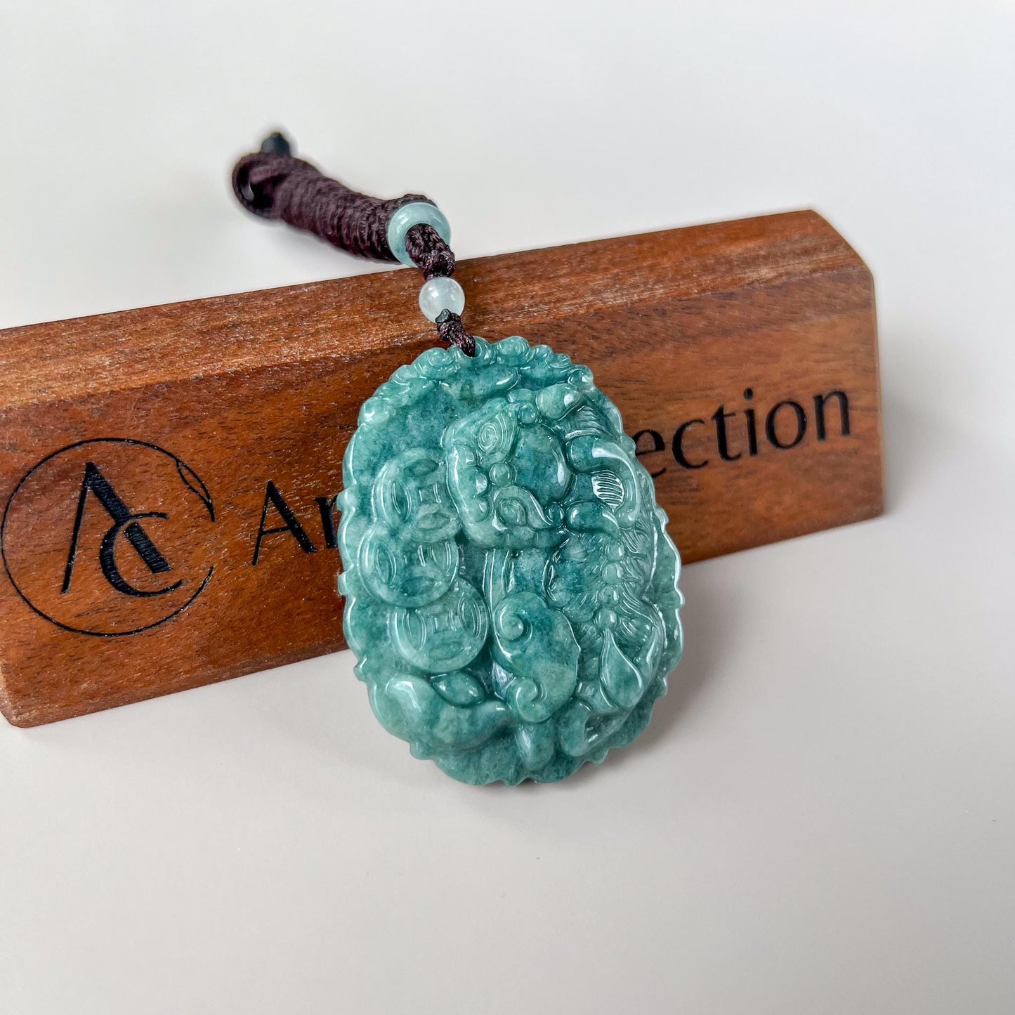 Fortune Pixiu Jade Pendant, Pi Xiu, Jadeite Jade Pendant, 貔貅, YJ-0522-0428843