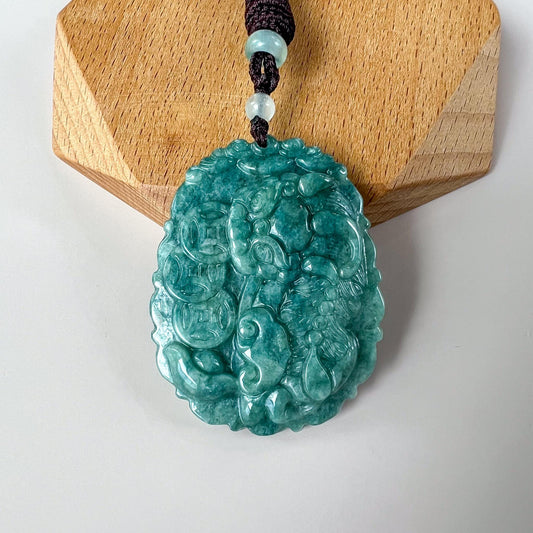 Fortune Pixiu Jade Pendant, Pi Xiu, Jadeite Jade Pendant, 貔貅, YJ-0522-0428843