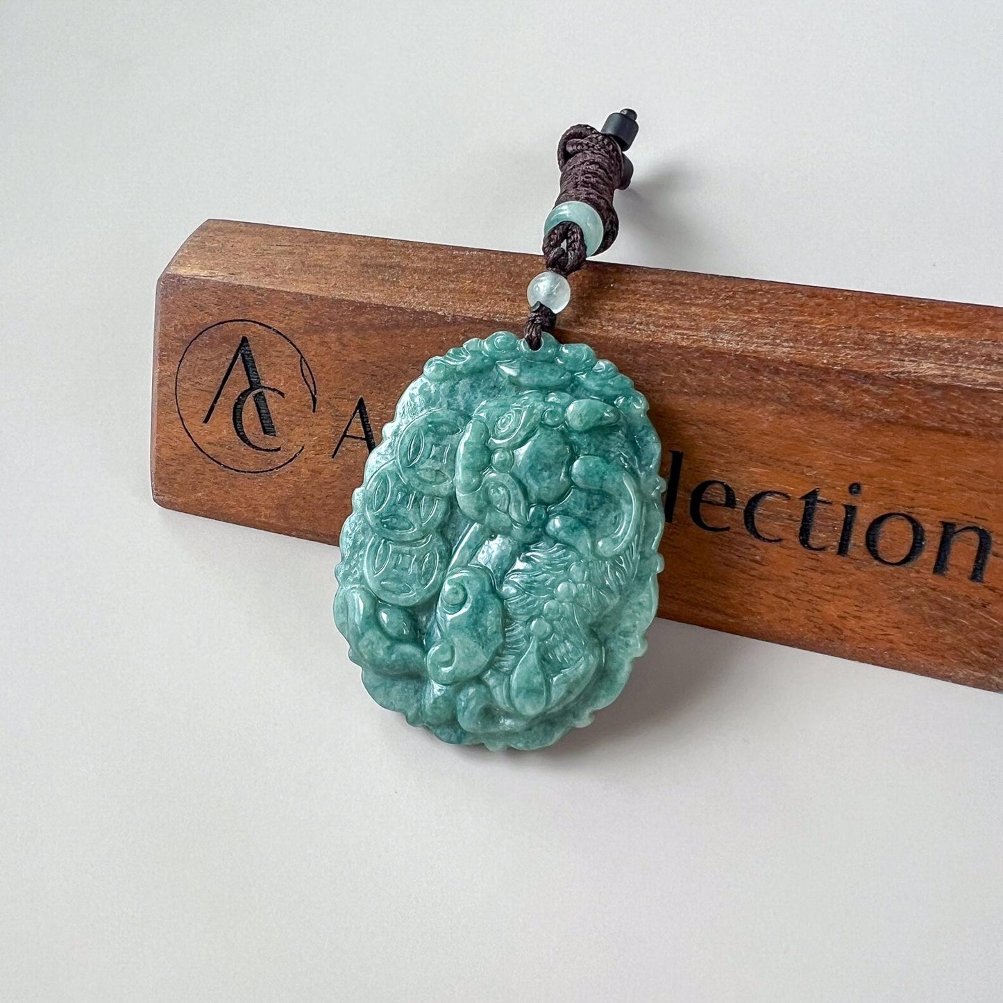 Fortune Pixiu Jade Pendant, Pi Xiu, Jadeite Jade Pendant, 貔貅, YJ-0522-0428843