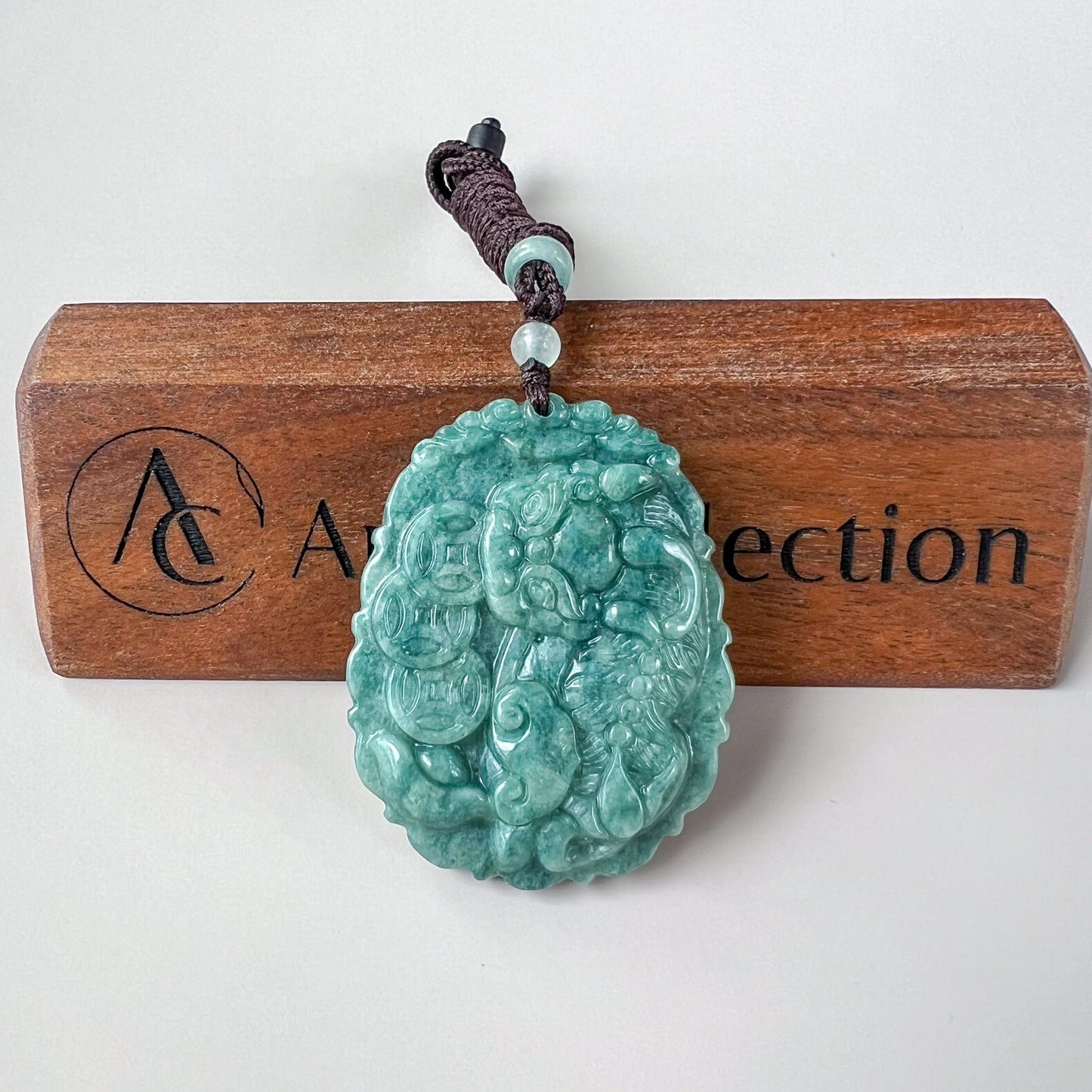 Fortune Pixiu Jade Pendant, Pi Xiu, Jadeite Jade Pendant, 貔貅, YJ-0522-0428843