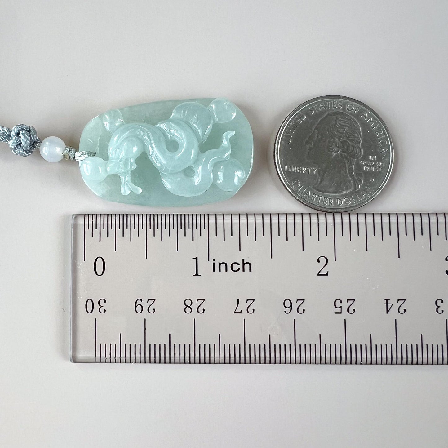 Serpent's Grace Jade Pendant, Jadeite Jade Snake Chinese Zodiac Carved Pendant, HY-0422-1757803511