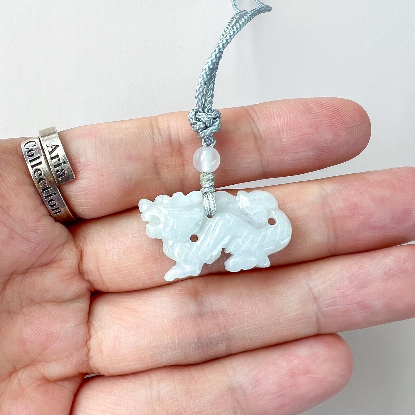 Mini Jade Dragon Pendant, Small Jadeite Jade Dragon Zodiac Carved Pendant, YW-0110-1761697312