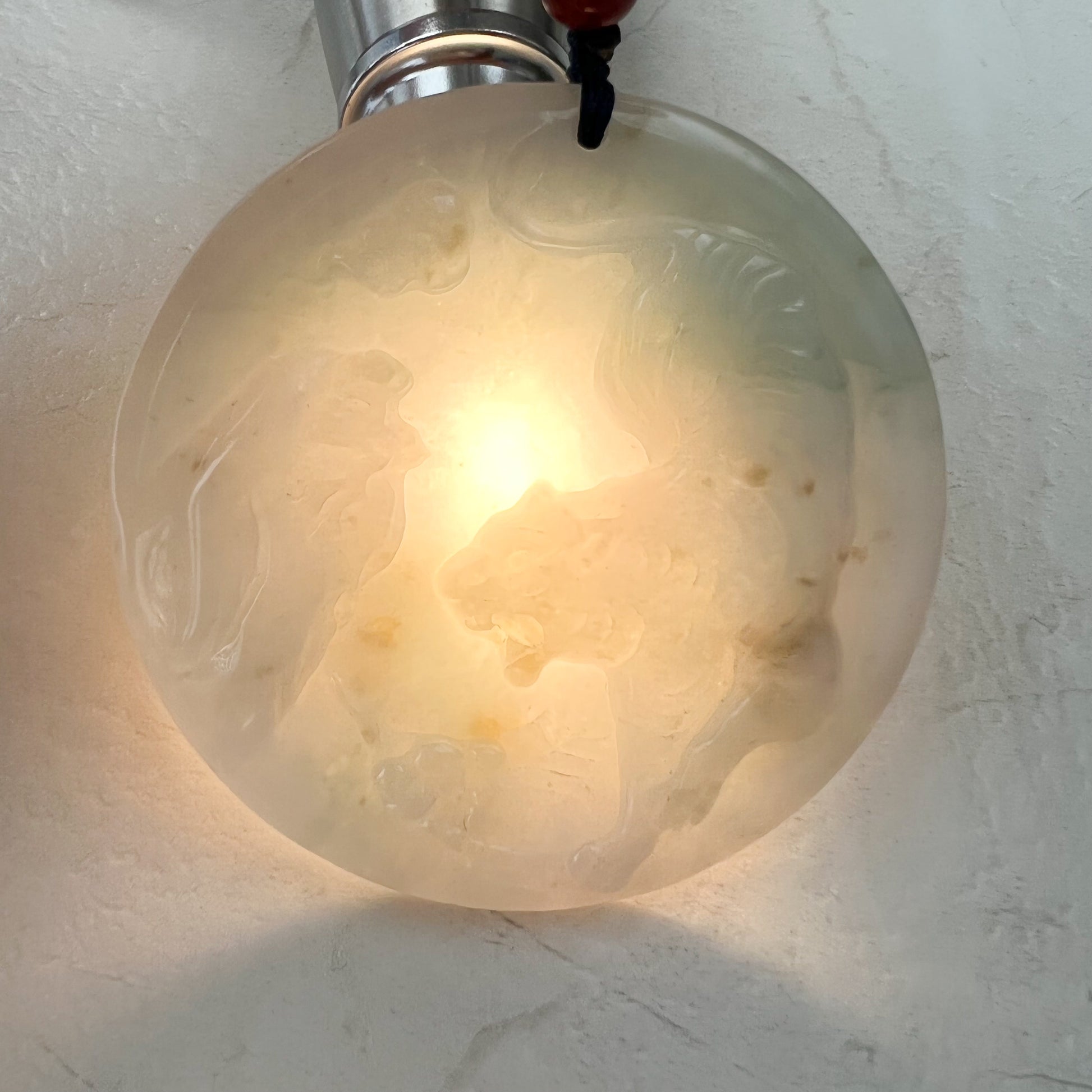 Jadeite Jade Tiger Chinese Zodiac Carved Pendant Necklace, YJ-0321-0466118 - AriaDesignCollection