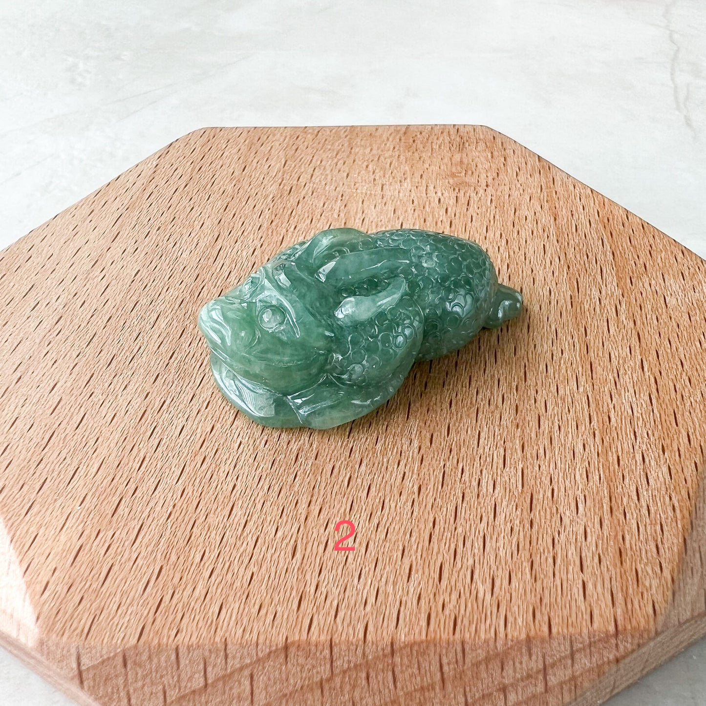 Jadeite Jade Green Money Toad, Money Frog, Golden Toad, 3 Leg Toad, Jin Chan, Lucky Fortune Toad,  金蟾 Pendant, YJ-1221-0322307