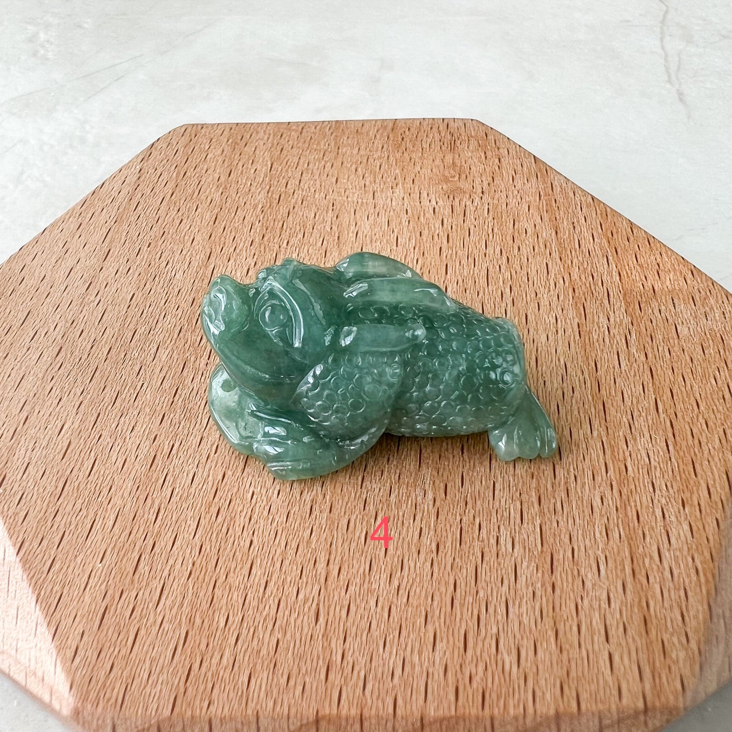 Jadeite Jade Green Money Toad, Money Frog, Golden Toad, 3 Leg Toad, Jin Chan, Lucky Fortune Toad,  金蟾 Pendant, YJ-1221-0322307