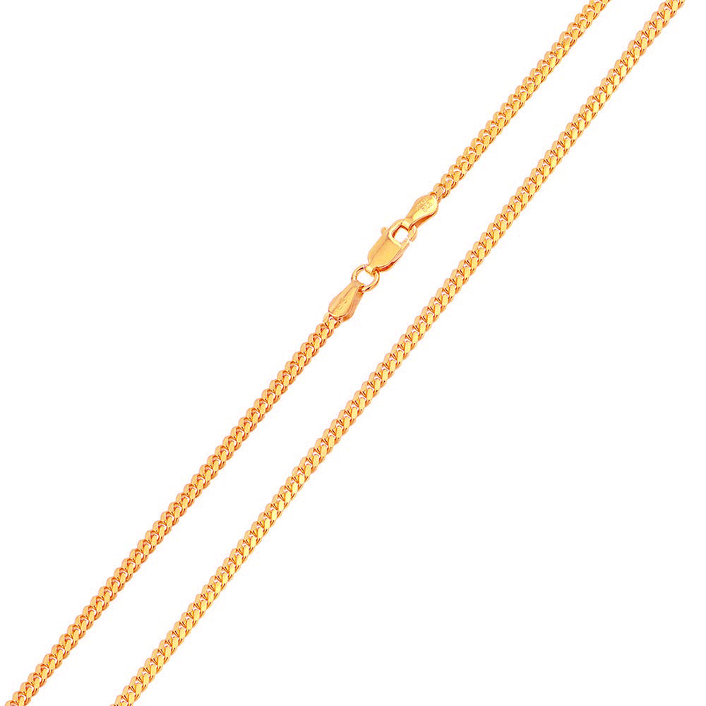 1.8 mm Rose Gold Plated 925 Sterling Silver Curb Chain - AriaDesignCollection