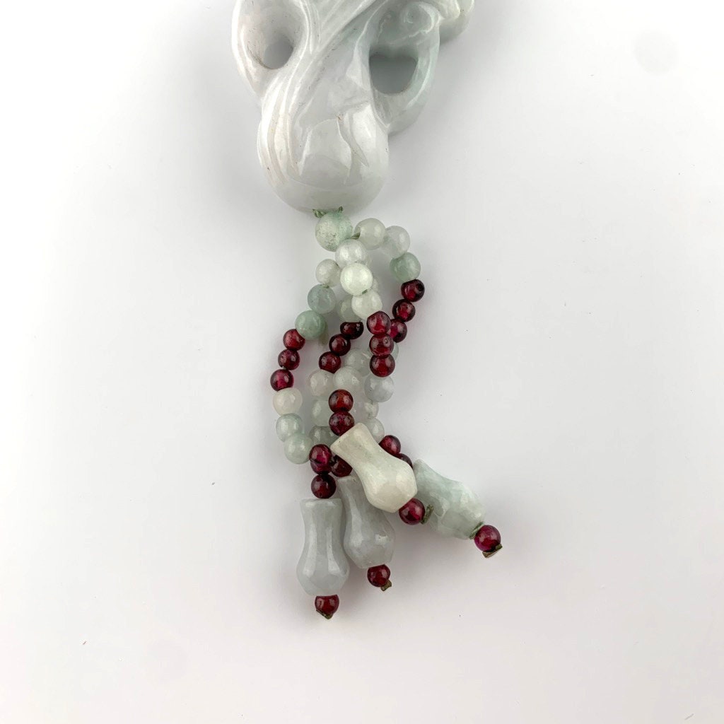 Jadeite Jade Carved Cabbage Necklace, YW-0110-1646979828 - AriaDesignCollection