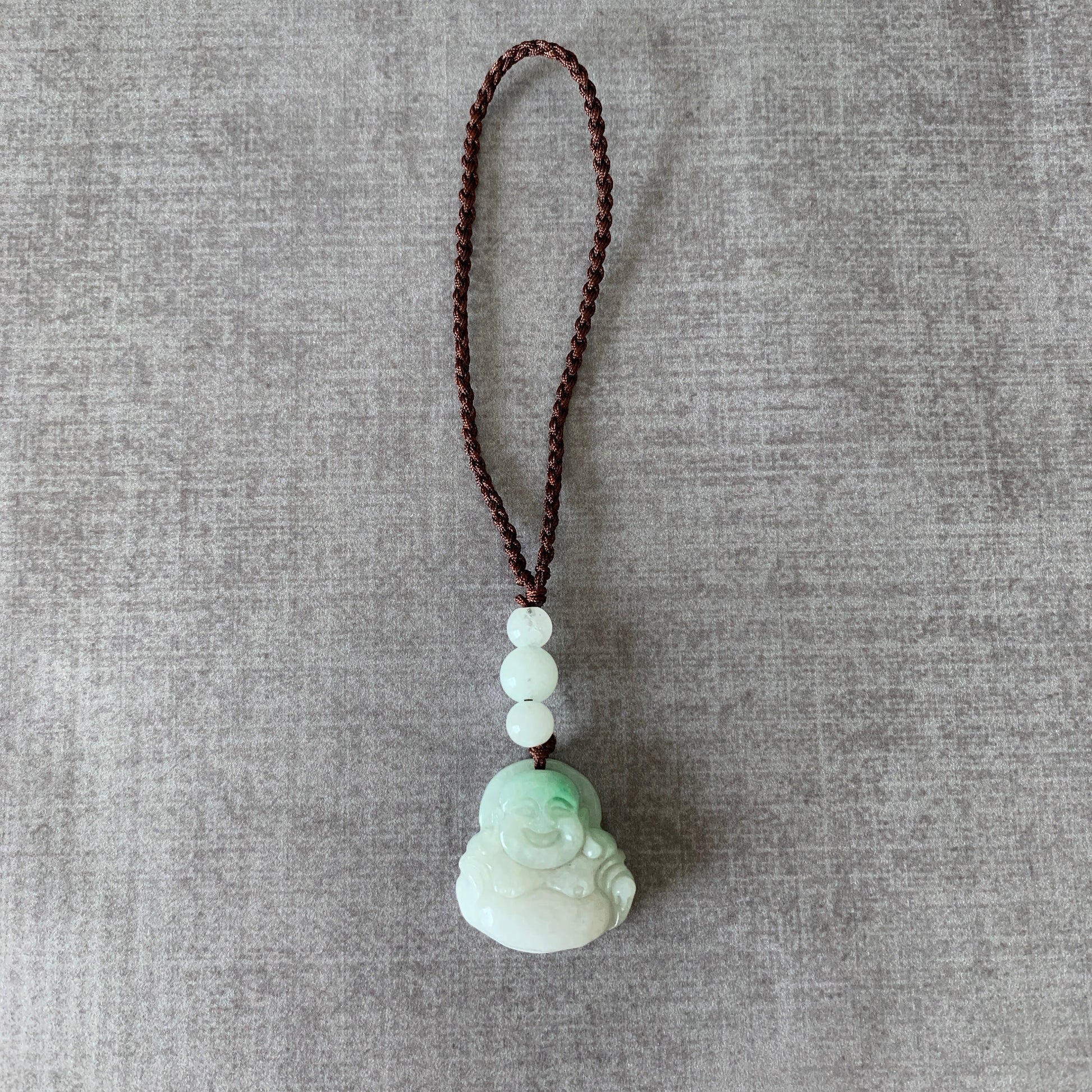 Jadeite Jade Buddha Carved Pendant Purse Car Charm, YW-0110-1646848425 - AriaDesignCollection