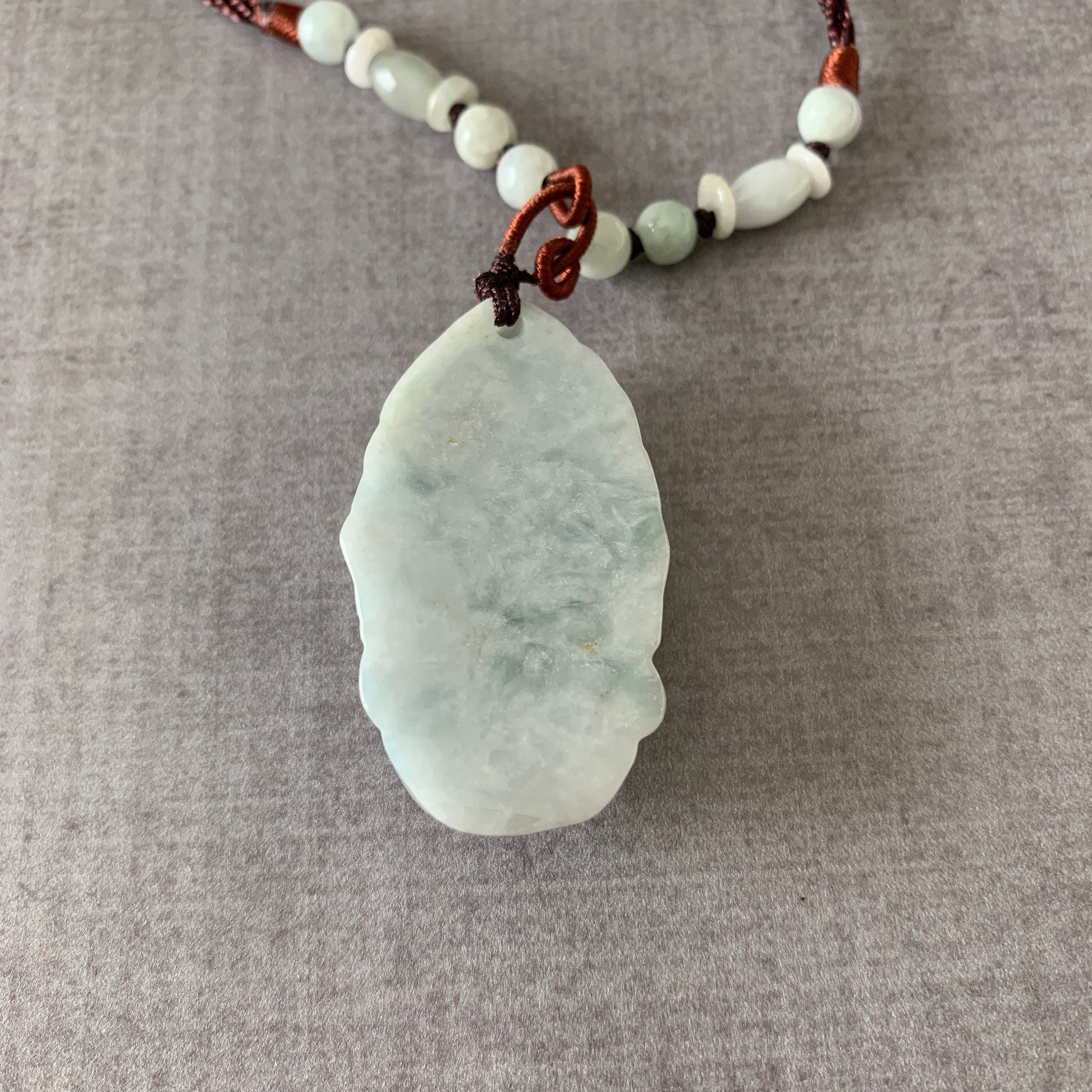 Jadeite Jade Guan Yin Head Carved Pendant Necklace, Jade Quan Am, Jade Kuan Yin, YW-0110-1646848256 - AriaDesignCollection