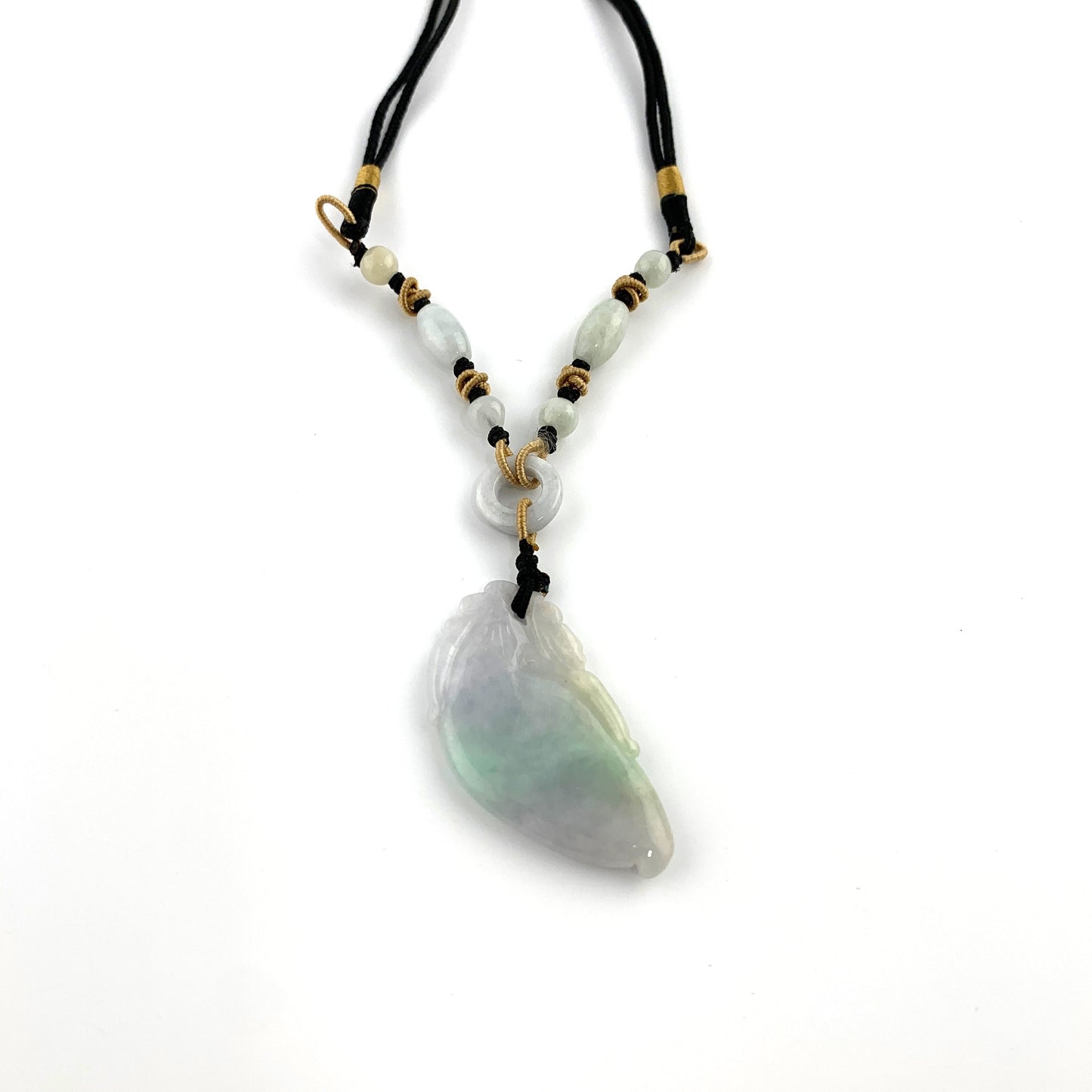 Jadeite Jade Peach Carved Necklace, YW-0110-1647022262 - AriaDesignCollection