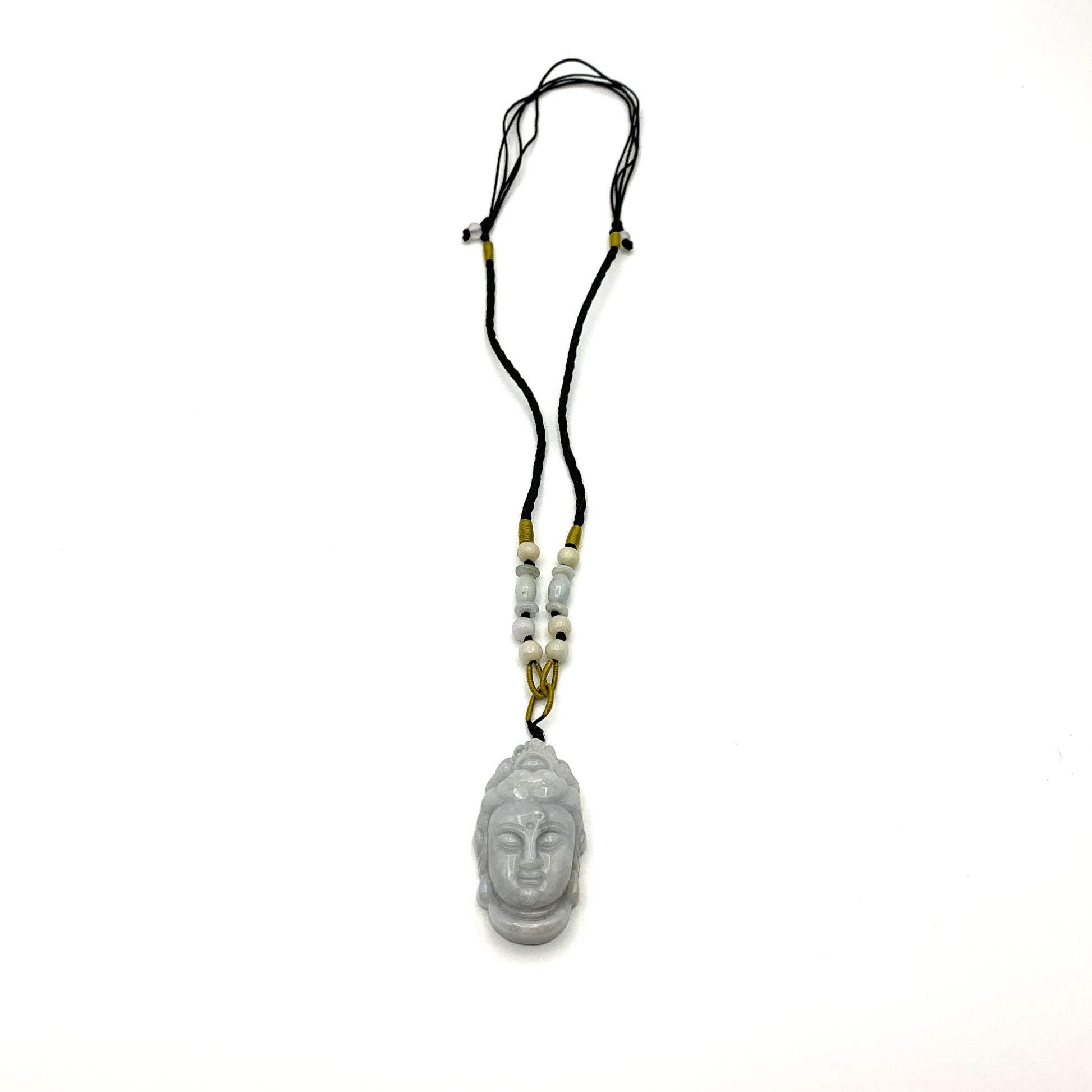 Jadeite Jade Guan Yin Head Avalokitesvara Carved Pendant, YW-0110-1646841158 - AriaDesignCollection