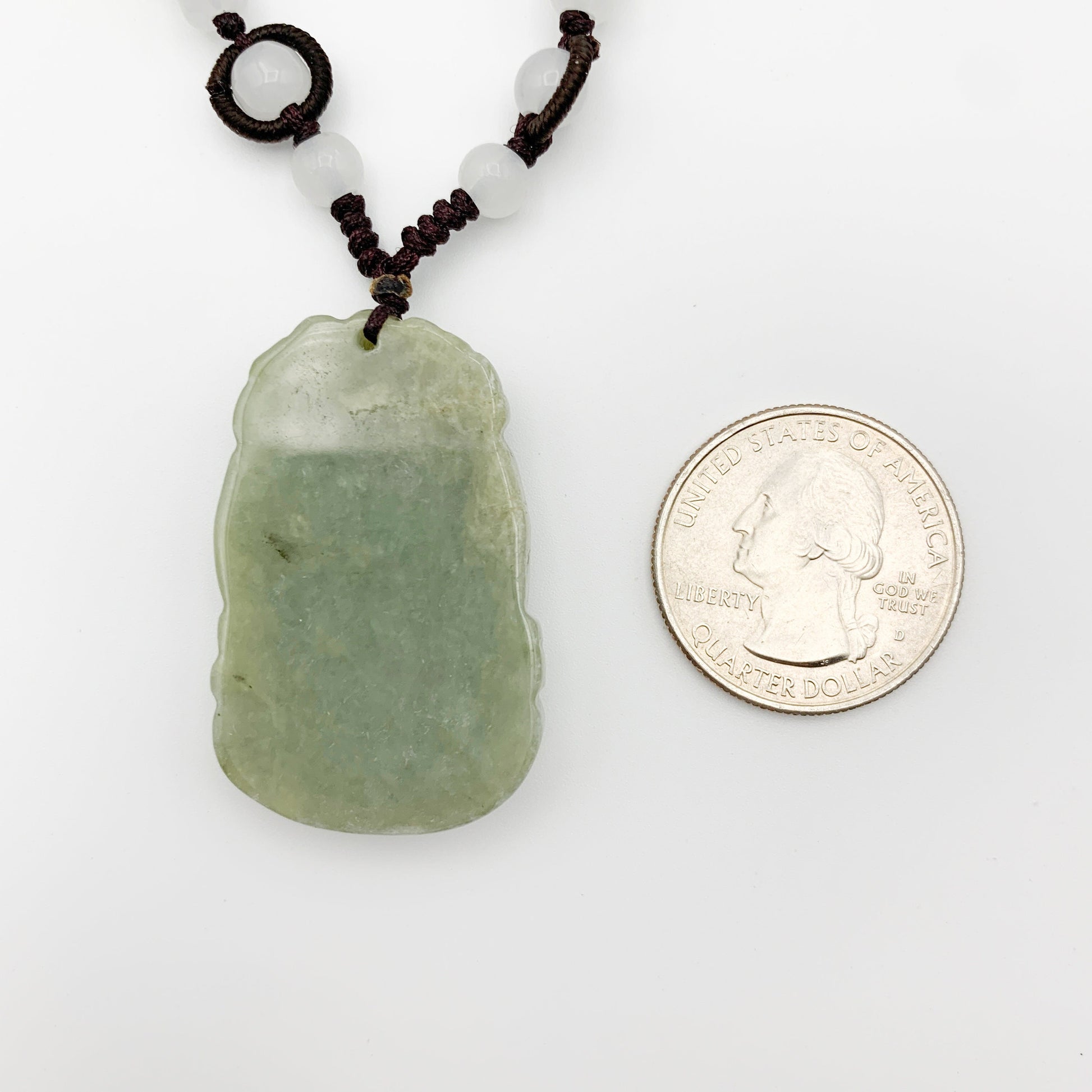 Horse Jadeite Chinese Zodiac Rustic Carved Pendant Necklace, YW-0110-1646804274 - AriaDesignCollection