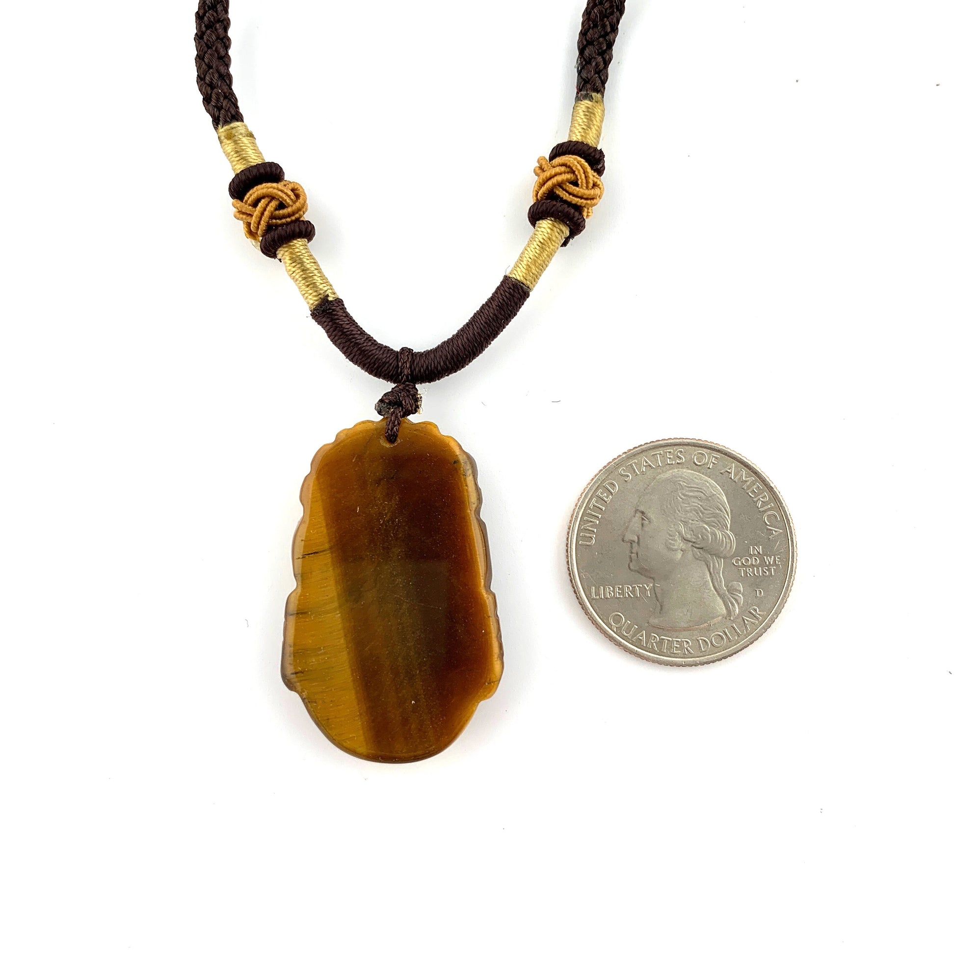 Tiger Eye Rat Mouse Chinese Zodiac Carved Pendant Necklace, YW-0321-1646065720 - AriaDesignCollection