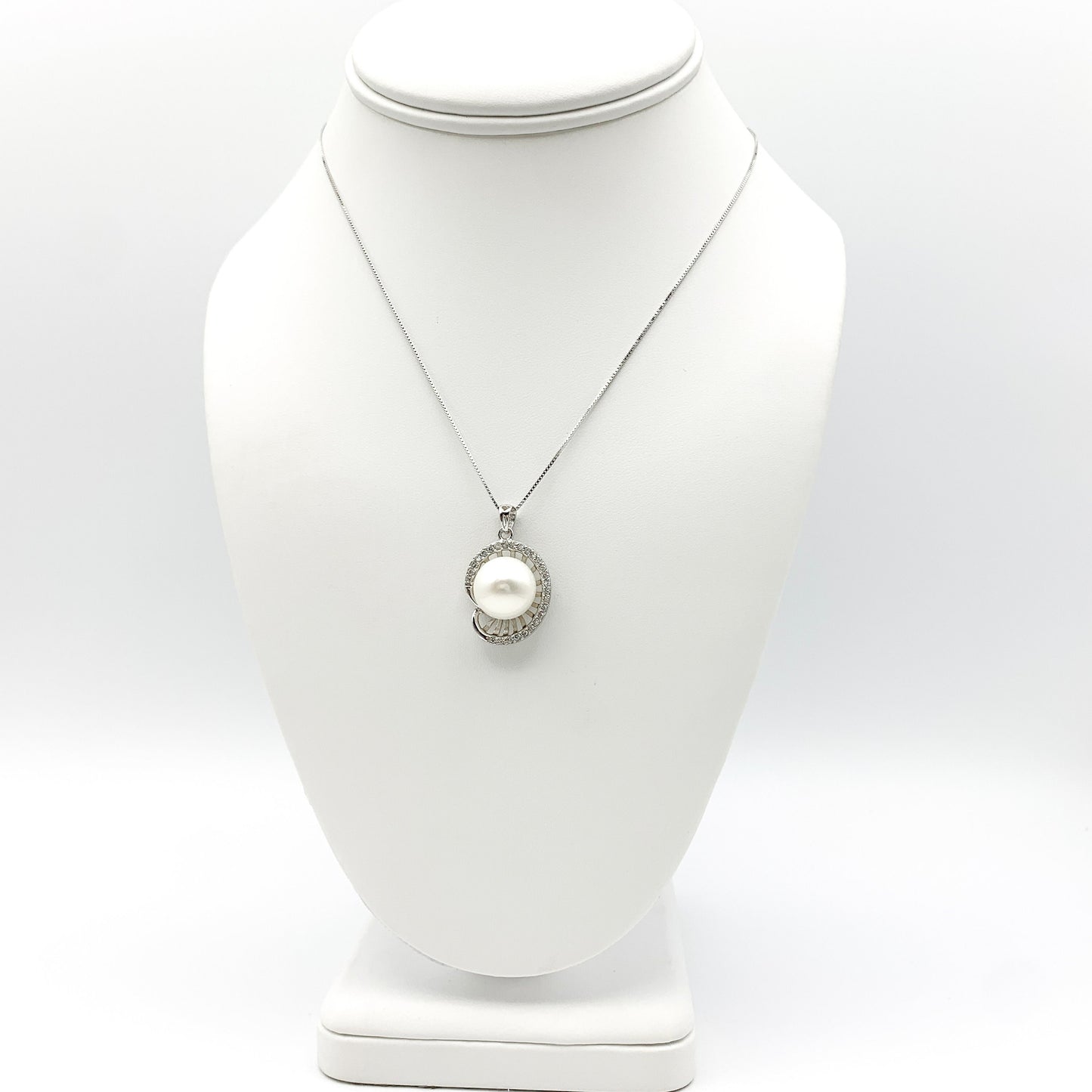 Sterling Silver Natural Freshwater Pearl Necklace, Pearl Necklace, Real Pearl, YW-0110-1646676278 - AriaDesignCollection