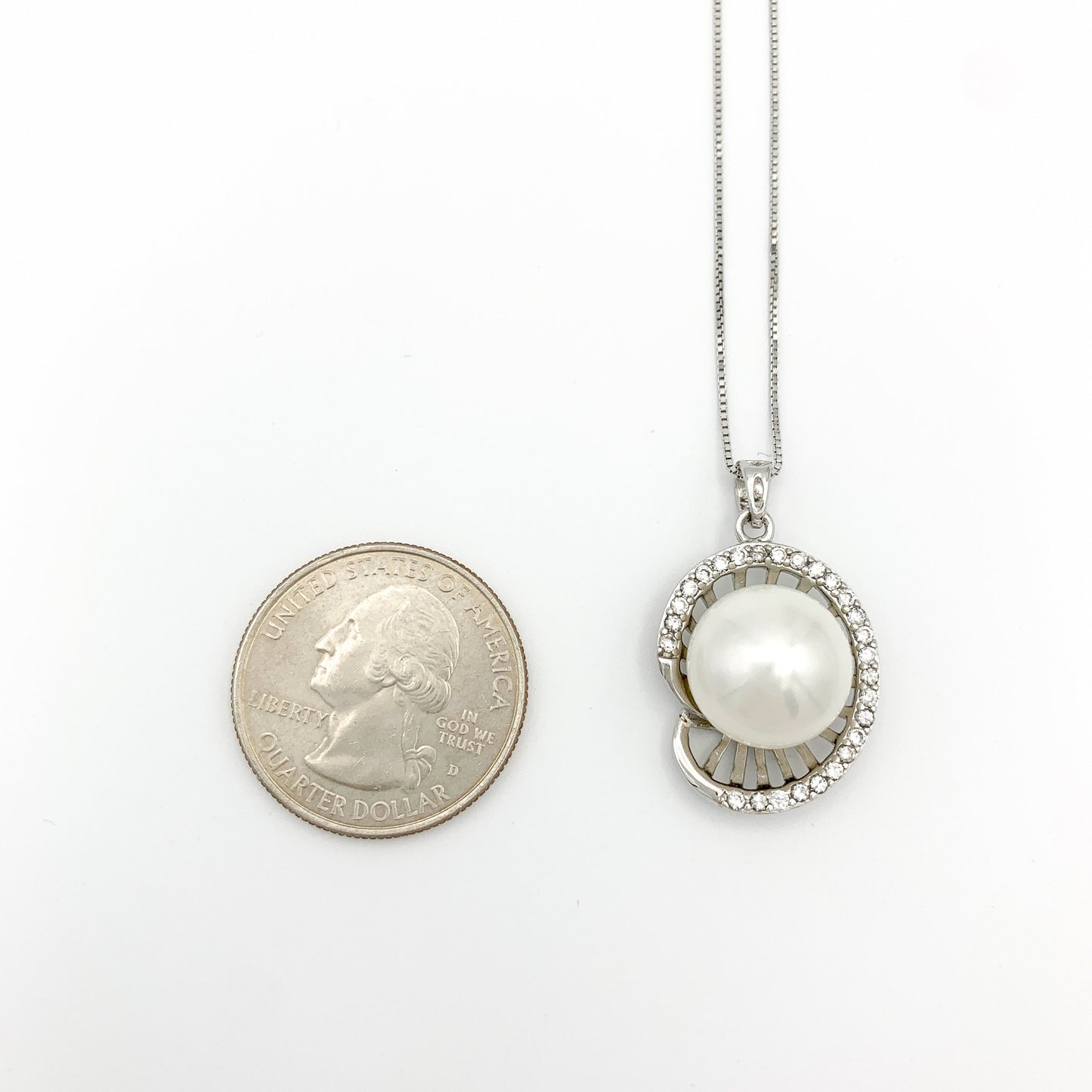 Sterling Silver Natural Freshwater Pearl Necklace, Pearl Necklace, Real Pearl, YW-0110-1646676278 - AriaDesignCollection