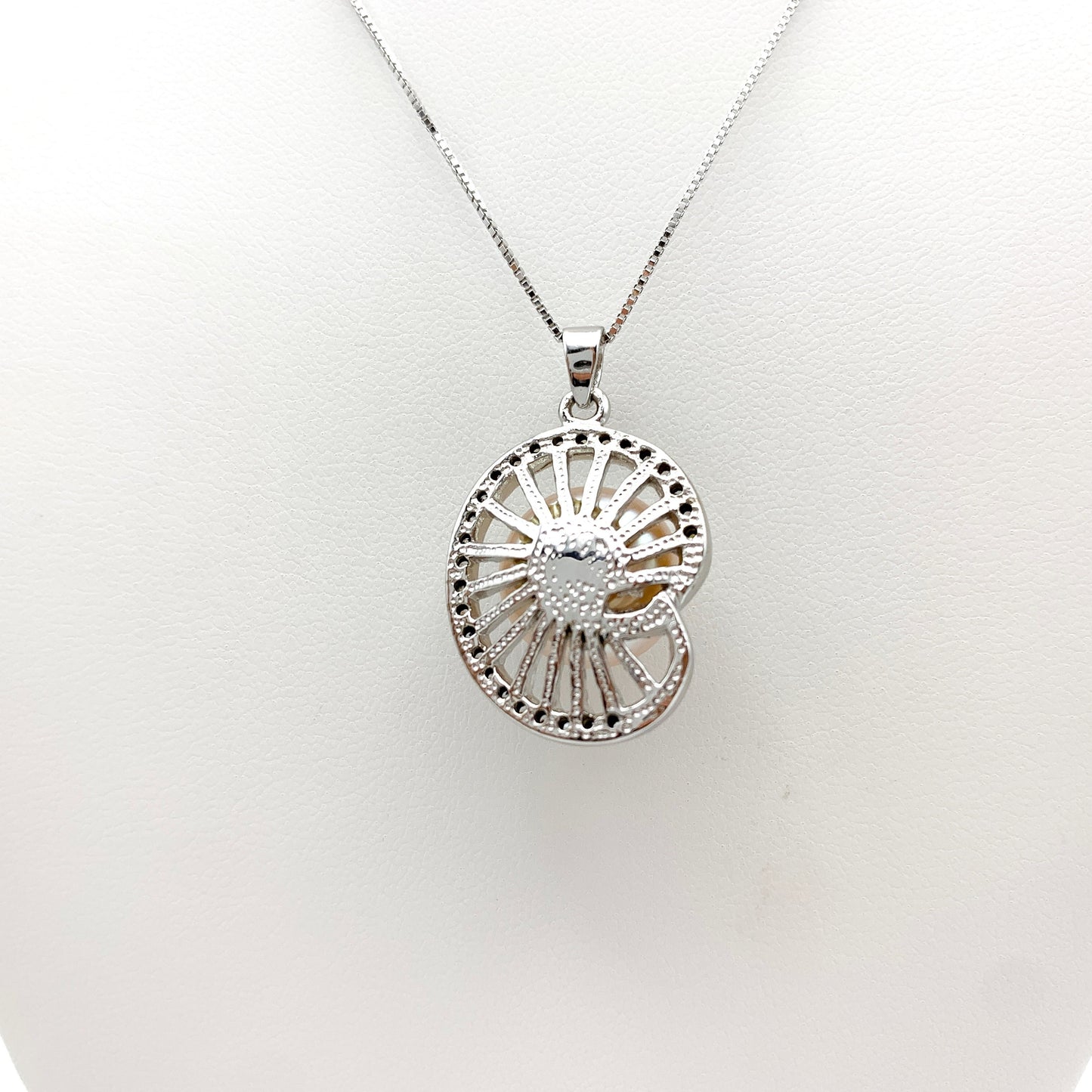 Sterling Silver Natural Freshwater Pearl Necklace, Pearl Necklace, Real Pearl, YW-0110-1646676278 - AriaDesignCollection