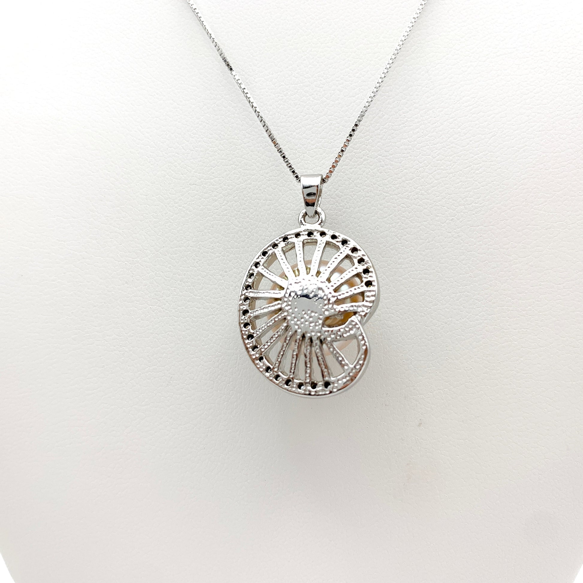 Sterling Silver Natural Freshwater Pearl Necklace, Pearl Necklace, Real Pearl, YW-0110-1646676278 - AriaDesignCollection