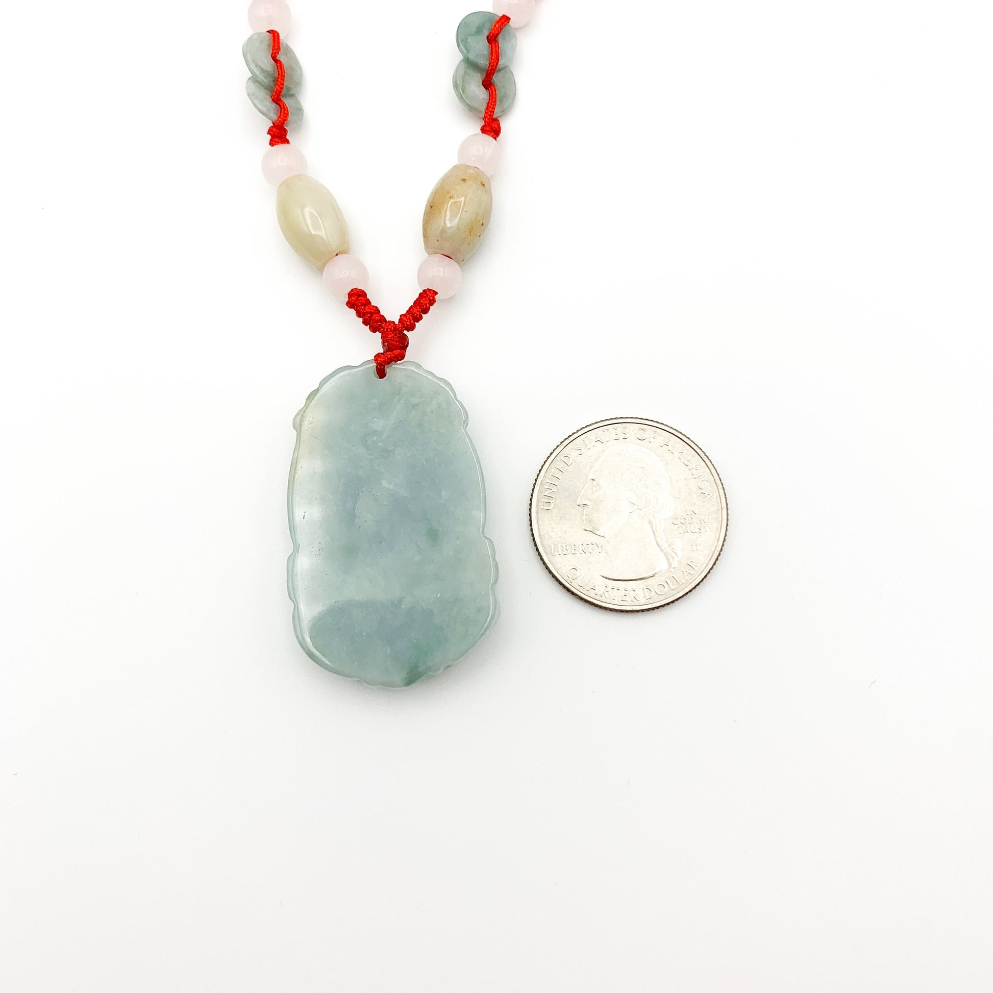 Red Jadeite Jade Dragon Chinese Zodiac Carved Pendant Necklace, YW-0110-1646195123 - AriaDesignCollection