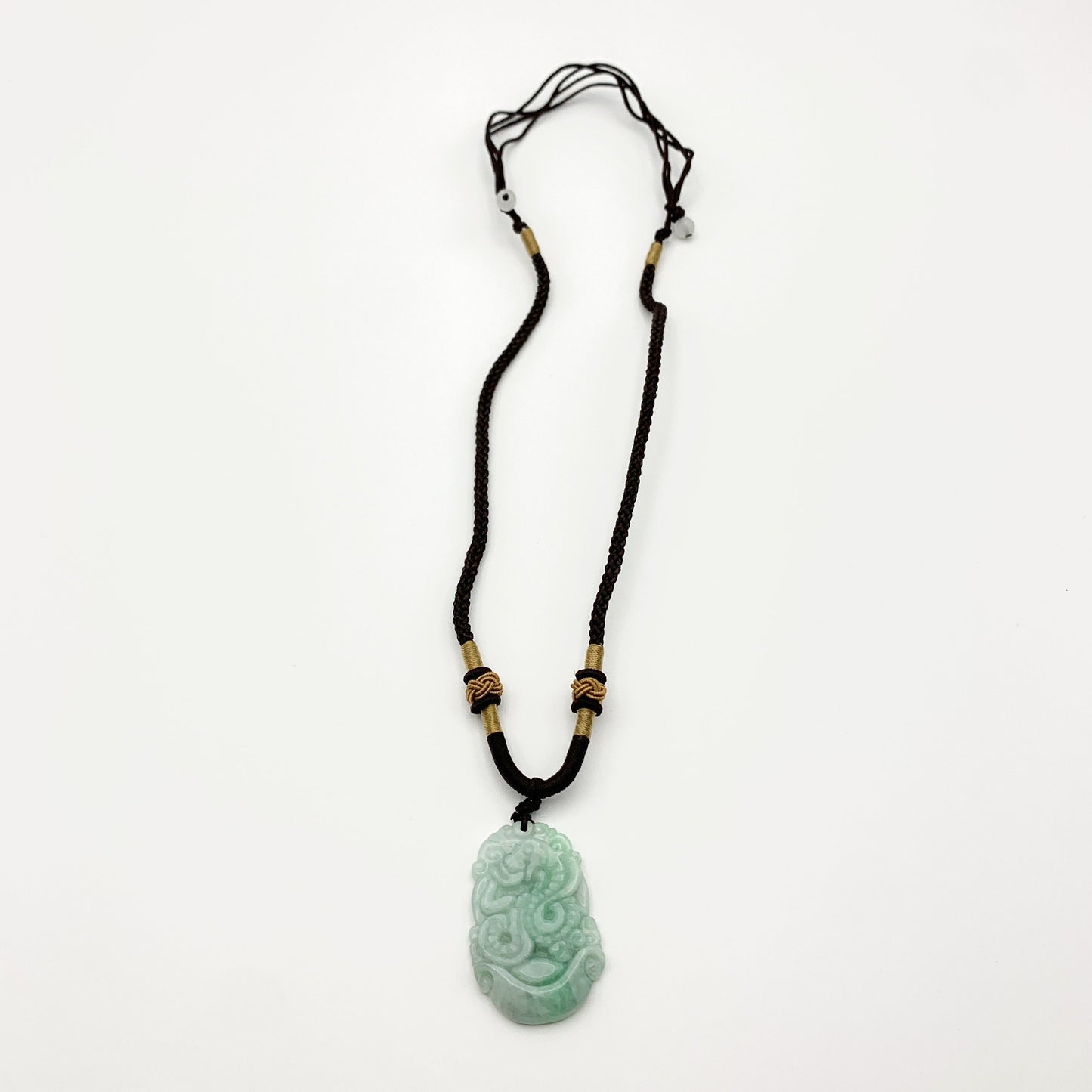 Jadeite Jade Snake Chinese Zodiac Carved Pendant Necklace, YW-0110-1646517462 - AriaDesignCollection