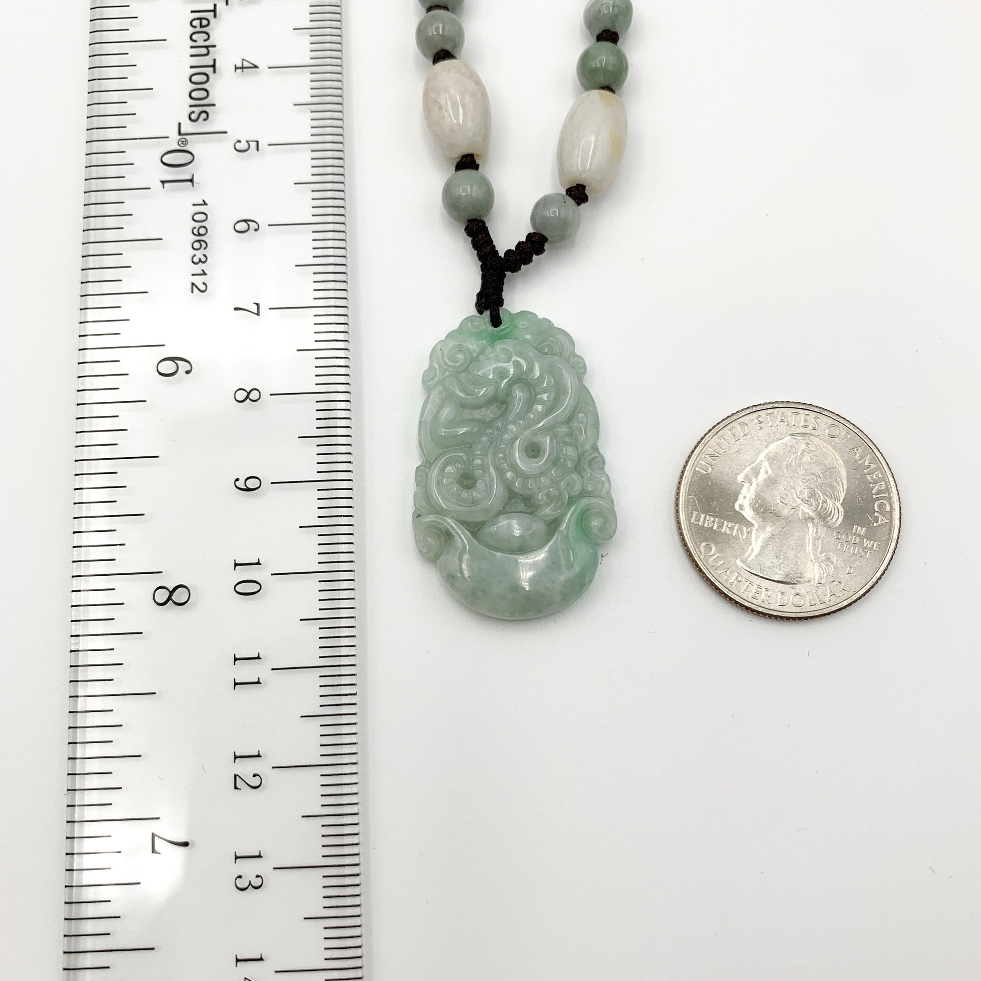 Jadeite Jade Snake Chinese Zodiac Carved Pendant Necklace, YW-0321-1645571220 - AriaDesignCollection