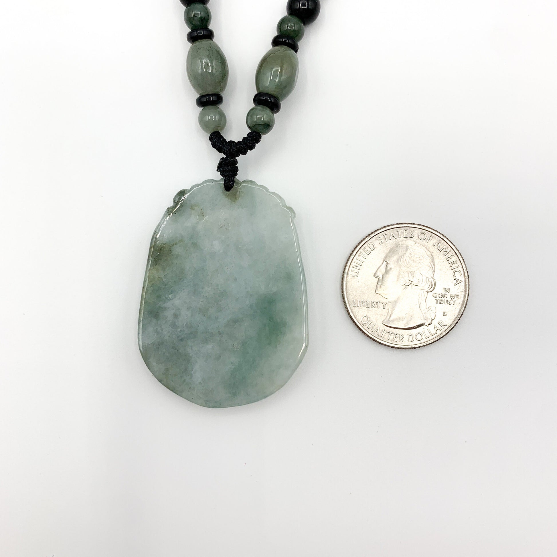 Jadeite Jade Rabbit Chinese Zodiac Carved Pendant Necklace, YW-0321-1645672526 - AriaDesignCollection