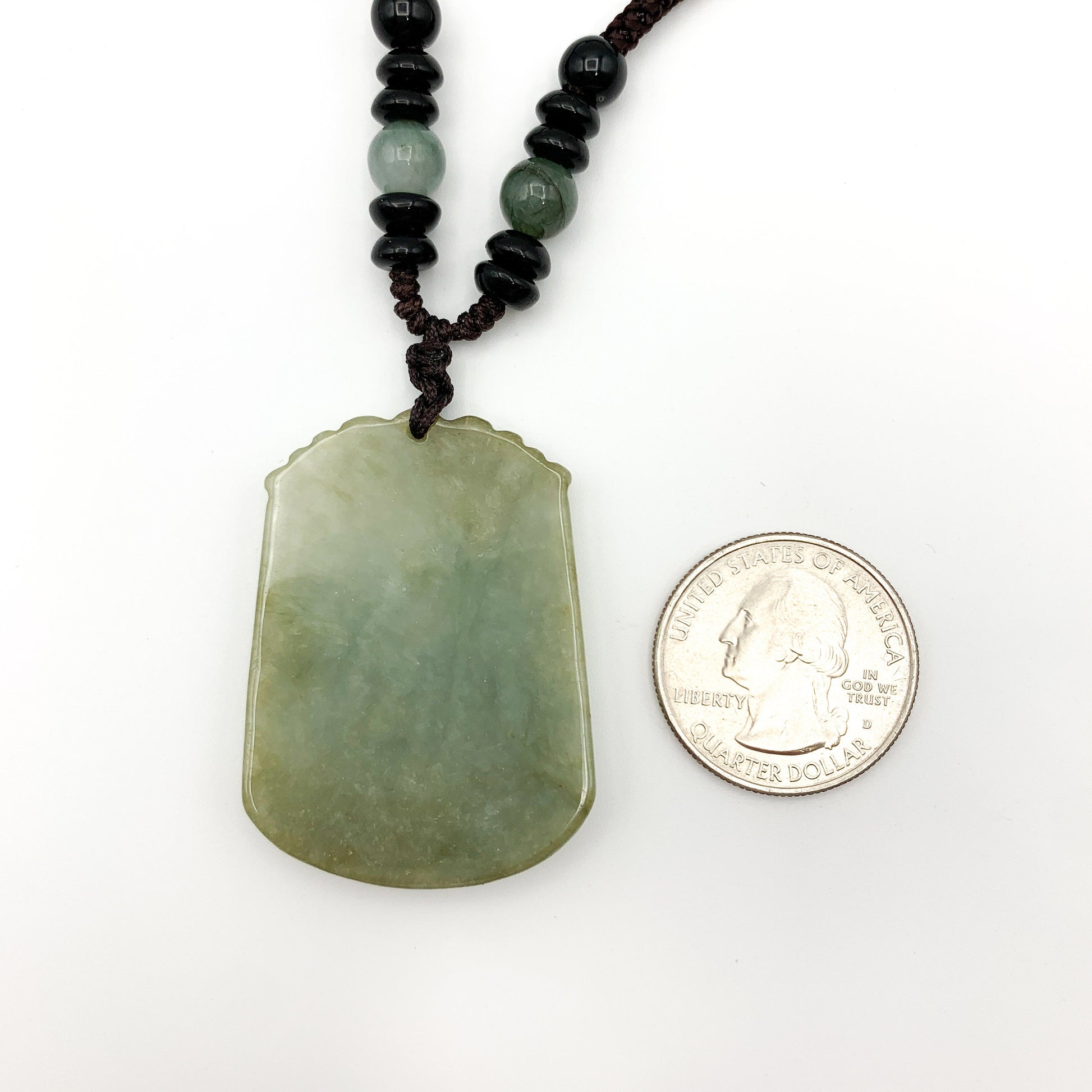 Jadeite Jade Rooster Chicken Chinese Zodiac Carved Rustic Pendant Necklace, YW-0321-1645944488 - AriaDesignCollection