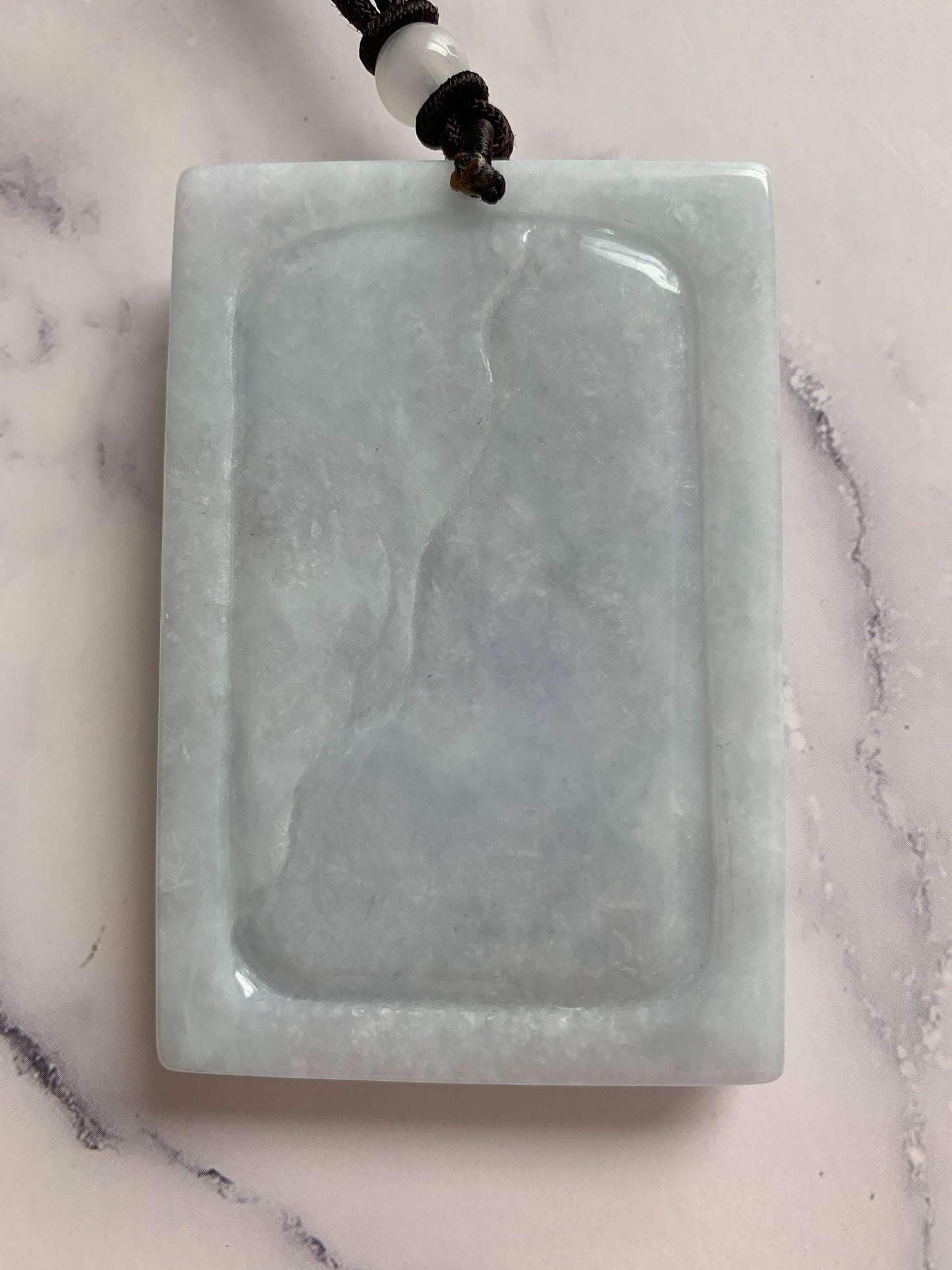 Large Horse Jade Jadeite Chinese Zodiac Carved Pendant Necklace, YJ-0321-0330675 - AriaDesignCollection