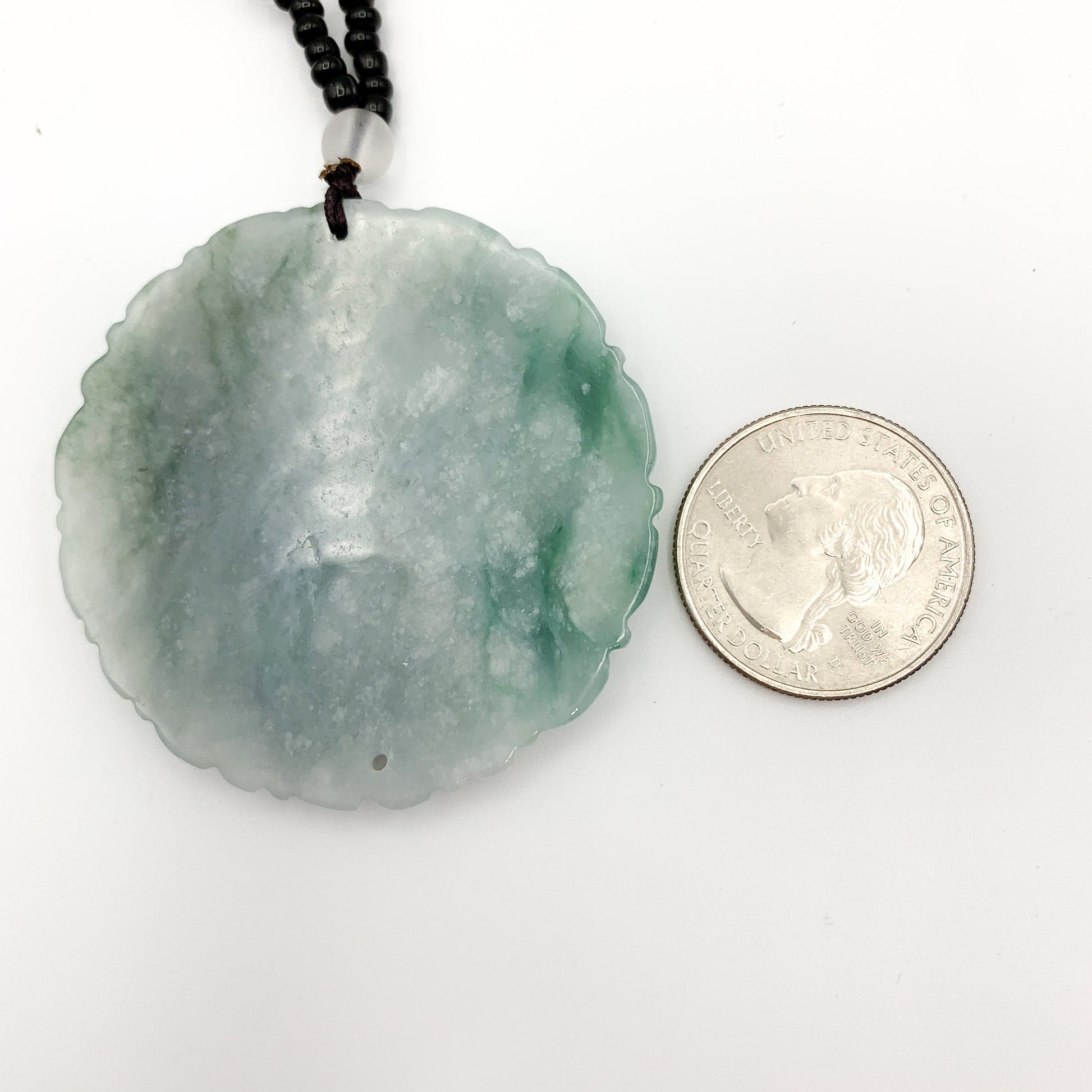 Jadeite Jade Dragon Chinese Zodiac Carved Pendant Necklace, YJ-0321-0358100 - AriaDesignCollection