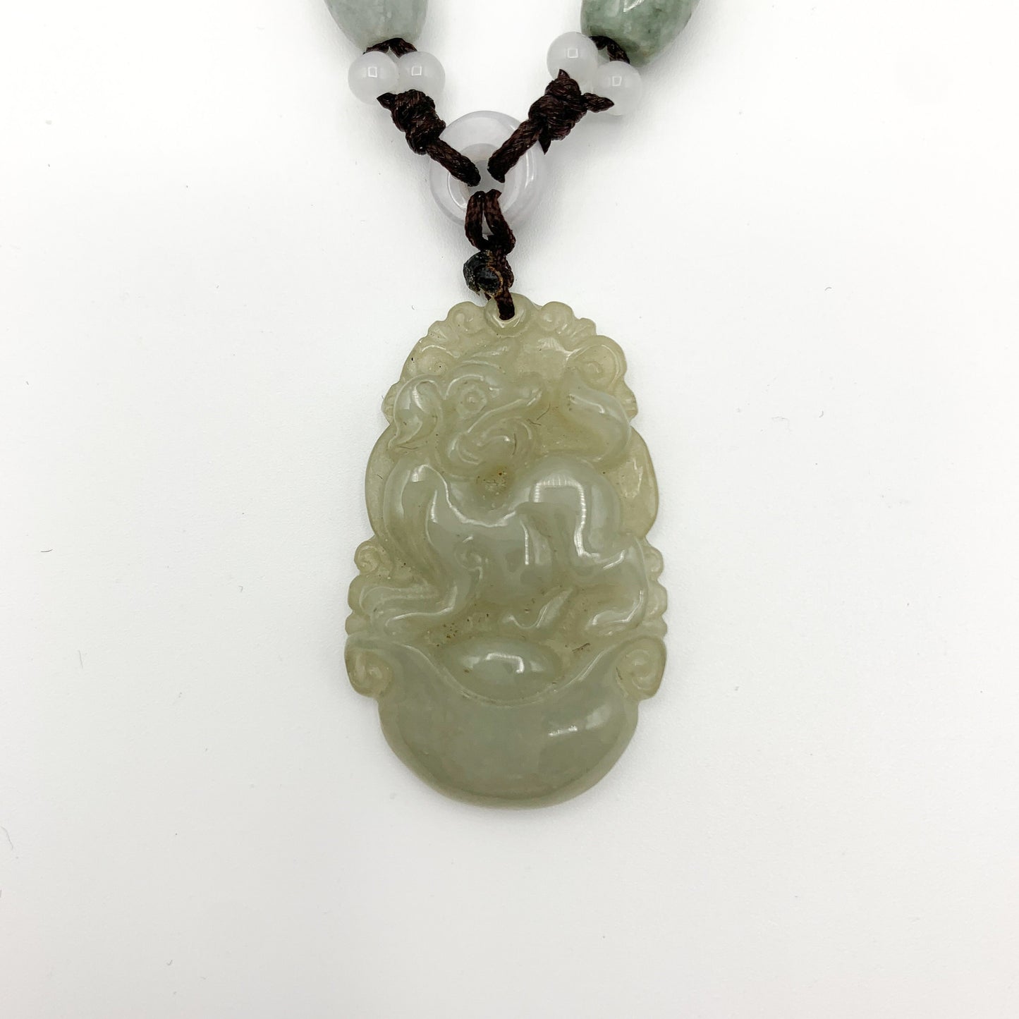 Jadeite Jade Dog Chinese Zodiac Hand Carved Red Pendant Necklace, YW-0110-1647059848 - AriaDesignCollection