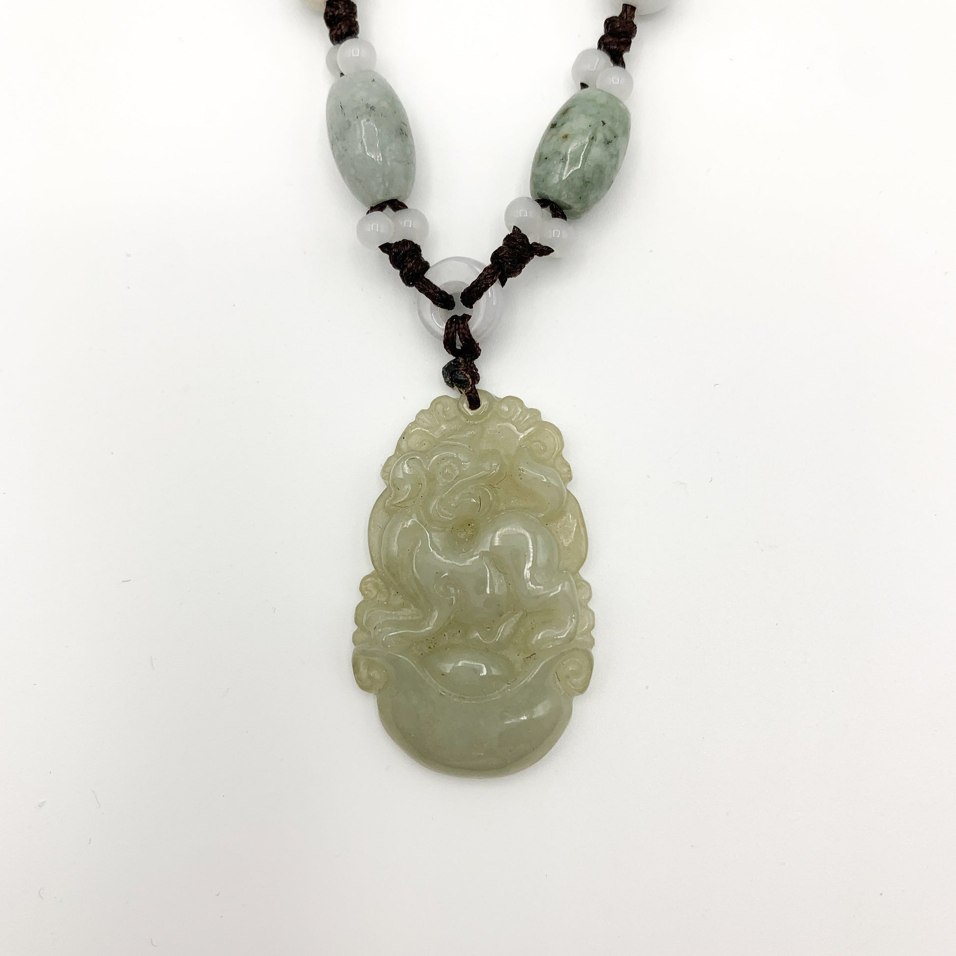 Jadeite Jade Dog Chinese Zodiac Hand Carved Red Pendant Necklace, YW-0110-1647059848 - AriaDesignCollection