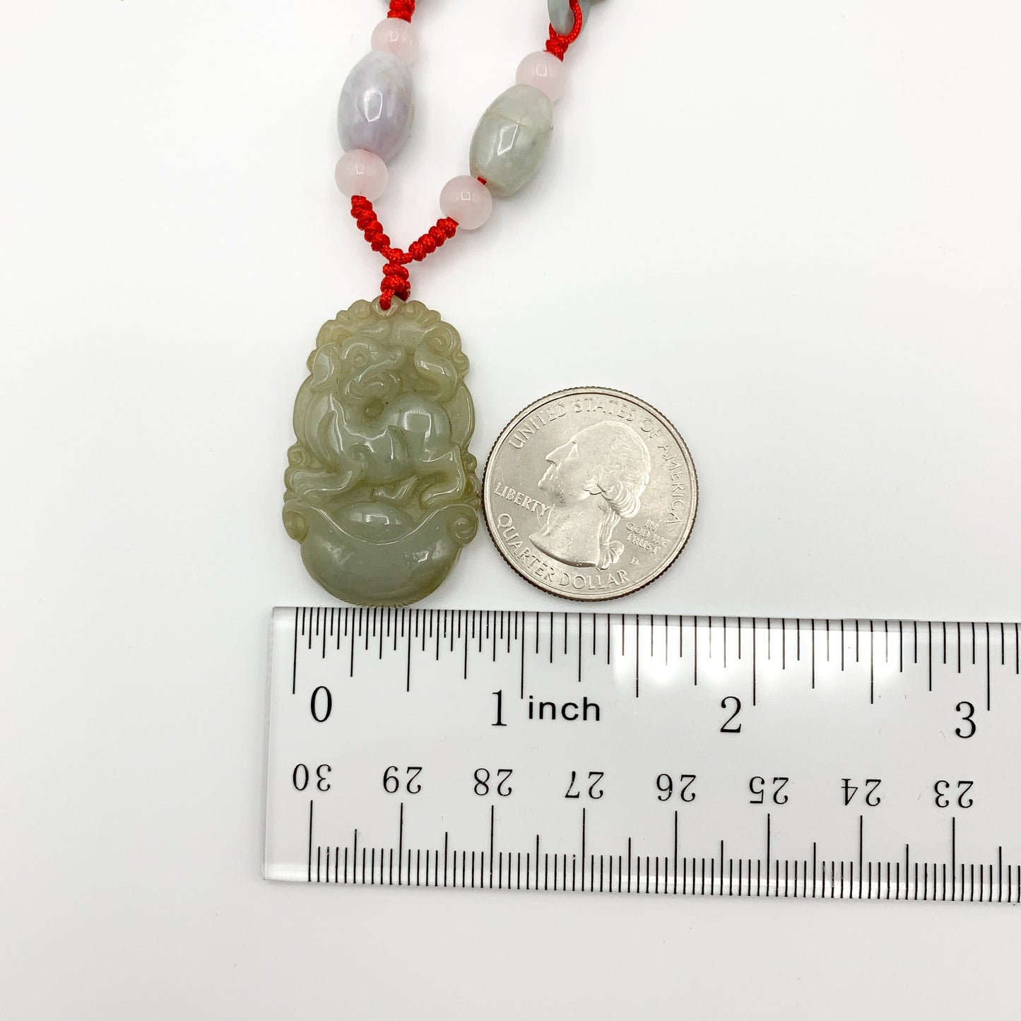 Jadeite Jade Dog Chinese Zodiac Hand Carved Red Pendant Necklace, YW-0110-1647127312 - AriaDesignCollection