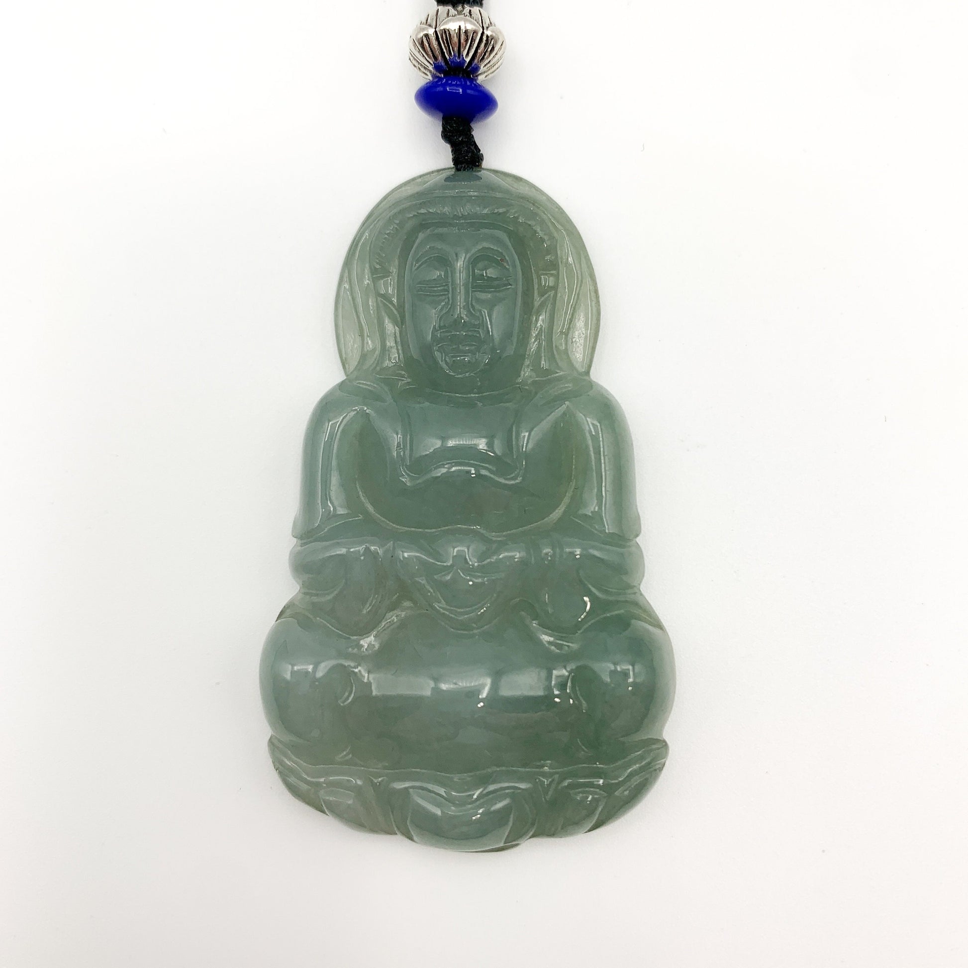 Jadeite Jade Guan Yin Avalokiteshvara Hand Carved Pendant Necklace, YJ-0321-0329835 - AriaDesignCollection